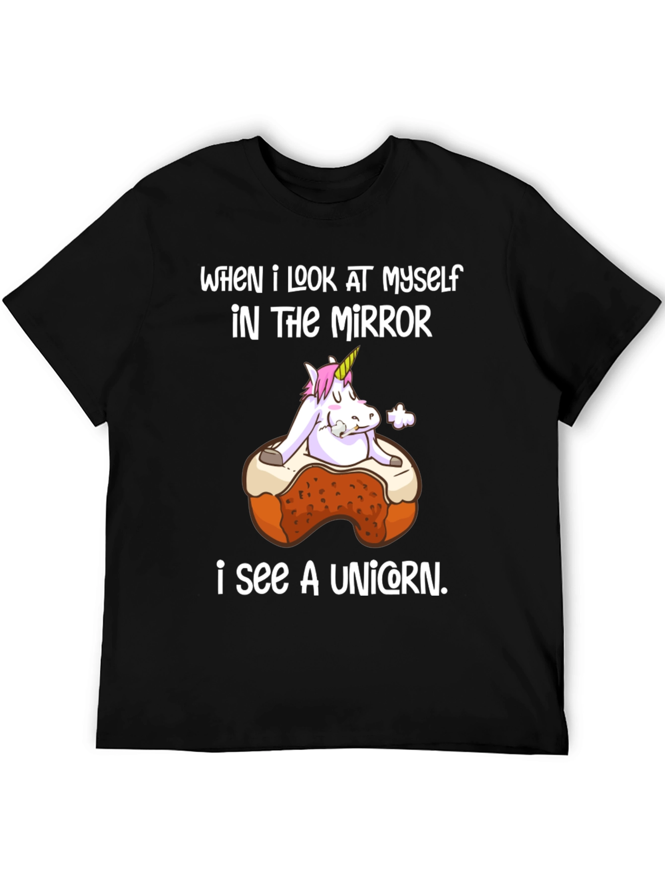 Unicorn Mirror Funny Graphic T-Shirt