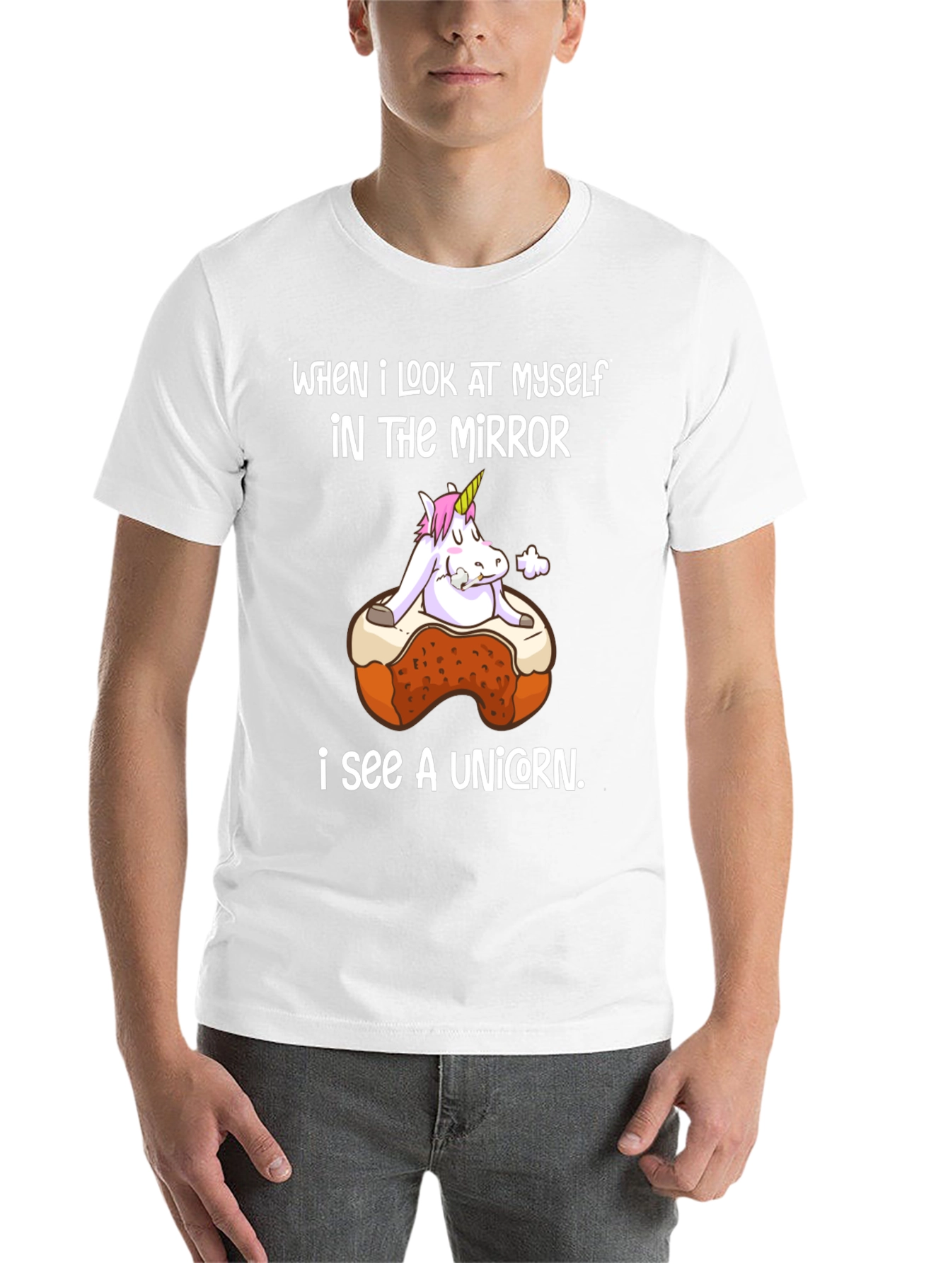 Unicorn Mirror Funny Graphic T-Shirt