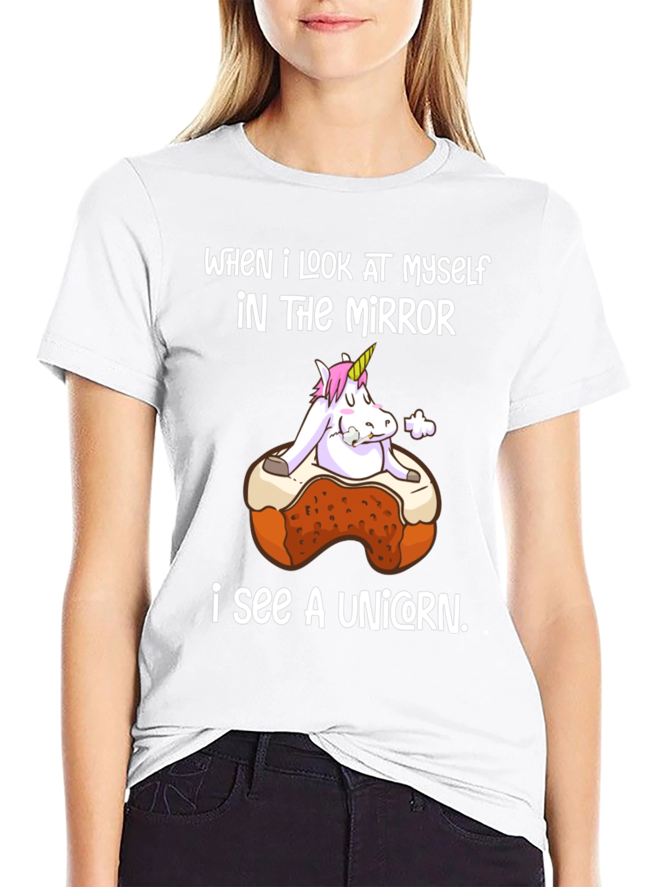 Unicorn Mirror Funny Graphic T-Shirt