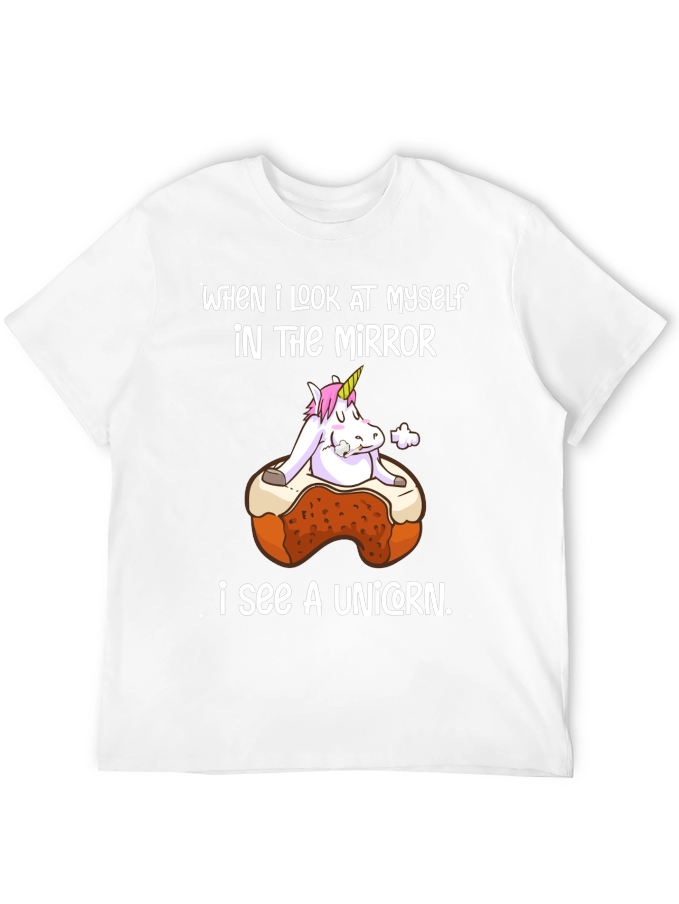 Unicorn Mirror Funny Graphic T-Shirt