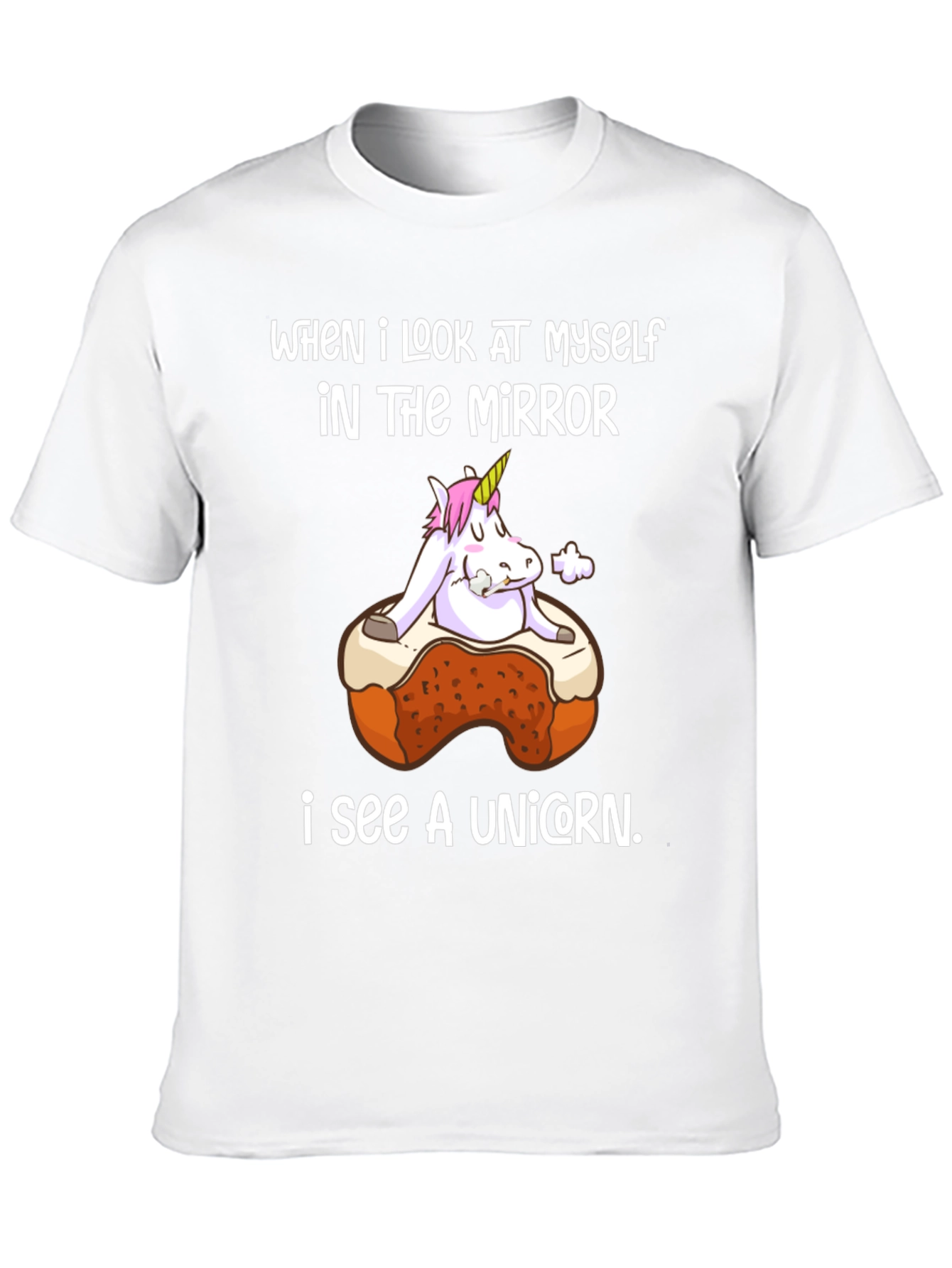 Unicorn Mirror Funny Graphic T-Shirt