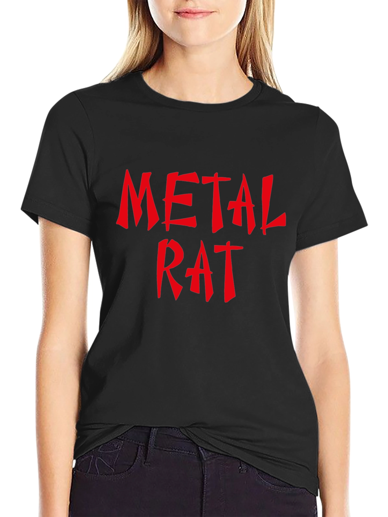 Metal Rat Graphic Black T-Shirt
