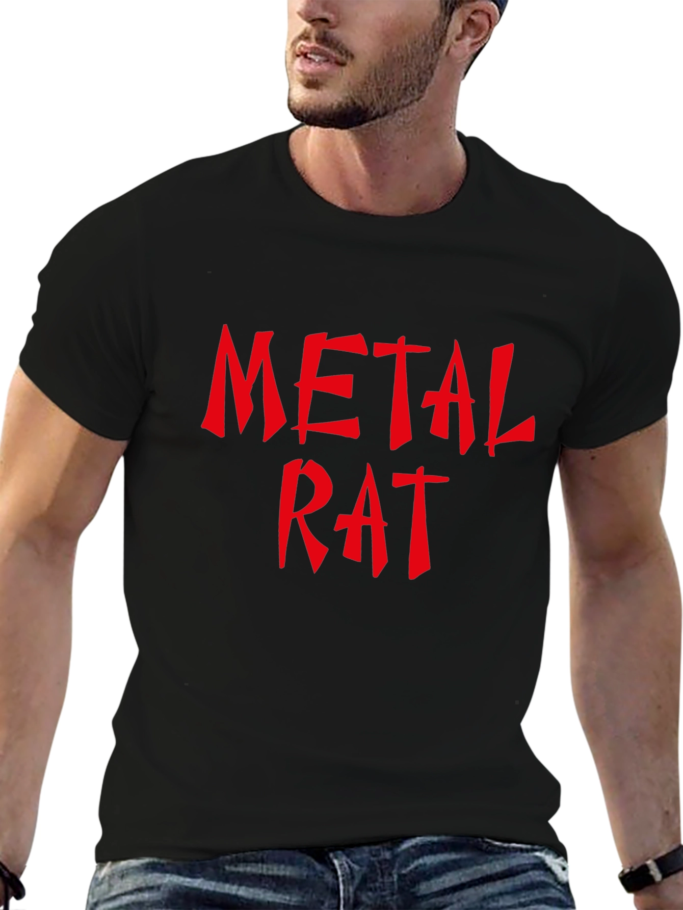 Metal Rat Graphic Black T-Shirt