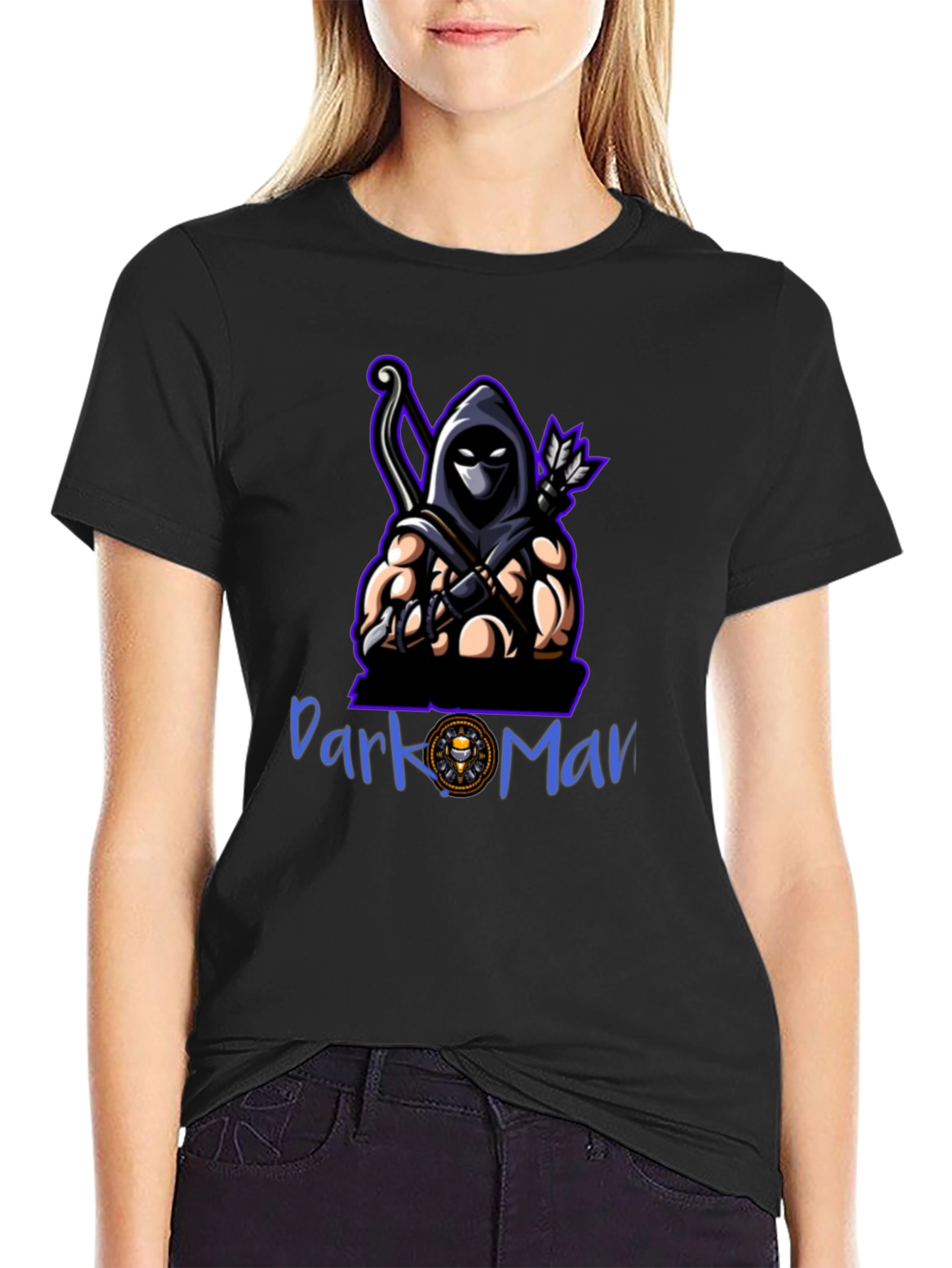 Dark Warrior Graphic Tee - Cool Gamer Shirt