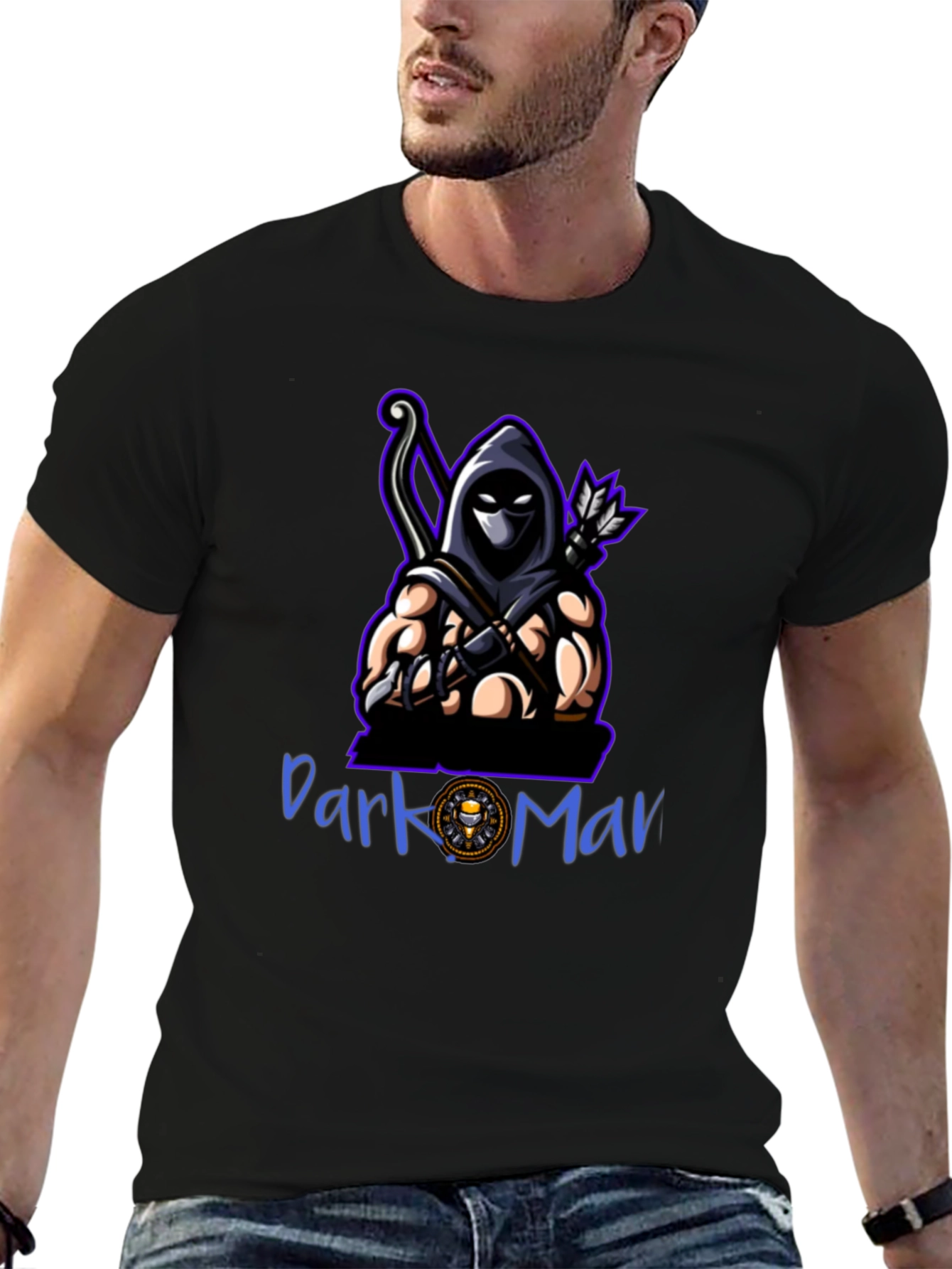 Dark Warrior Graphic Tee - Cool Gamer Shirt