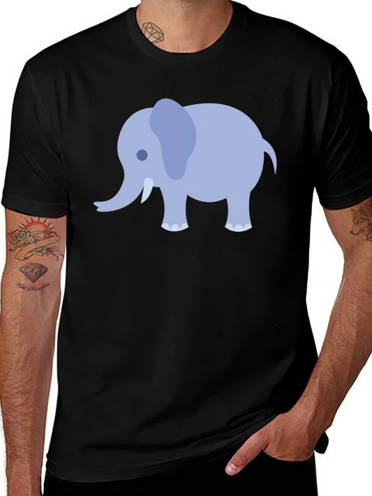 Cute Elephant Graphic T-Shirt - Casual Comfort