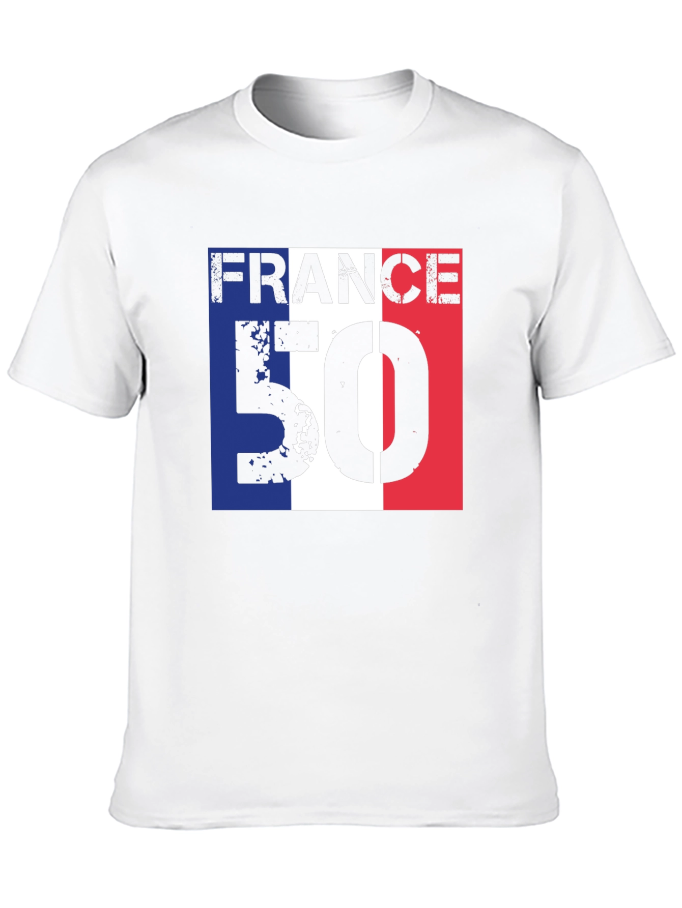 France 50 T-Shirt - Distressed Design