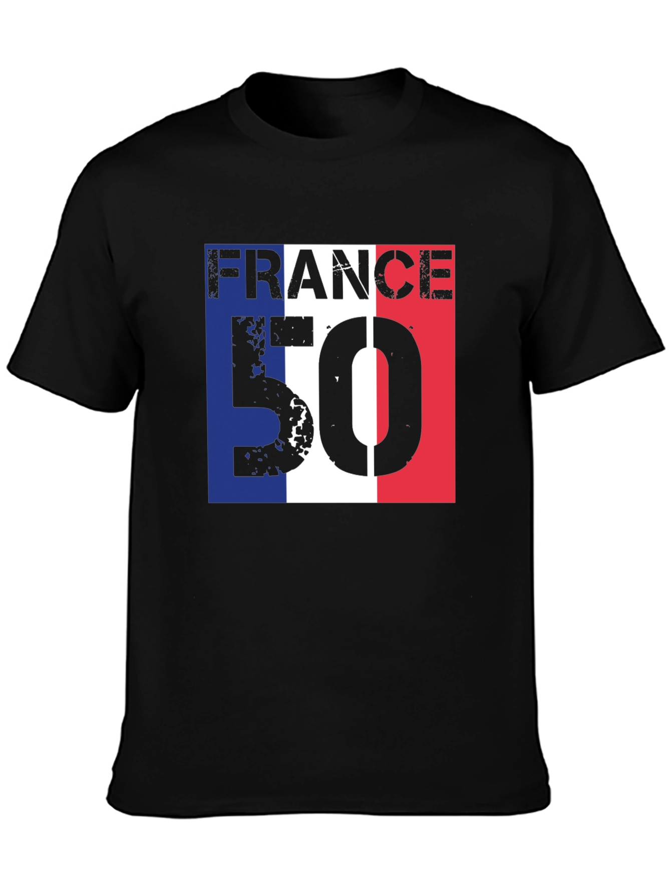 France 50 T-Shirt - Distressed Design