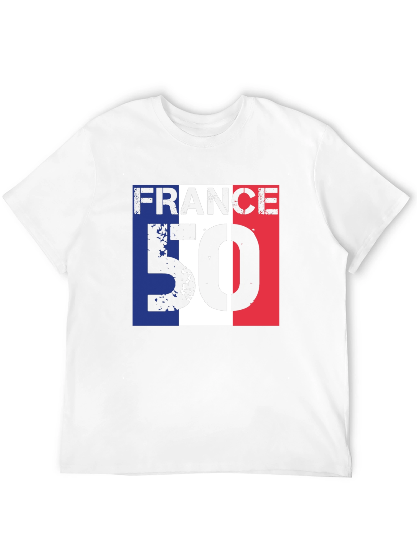 France 50 T-Shirt - Distressed Design