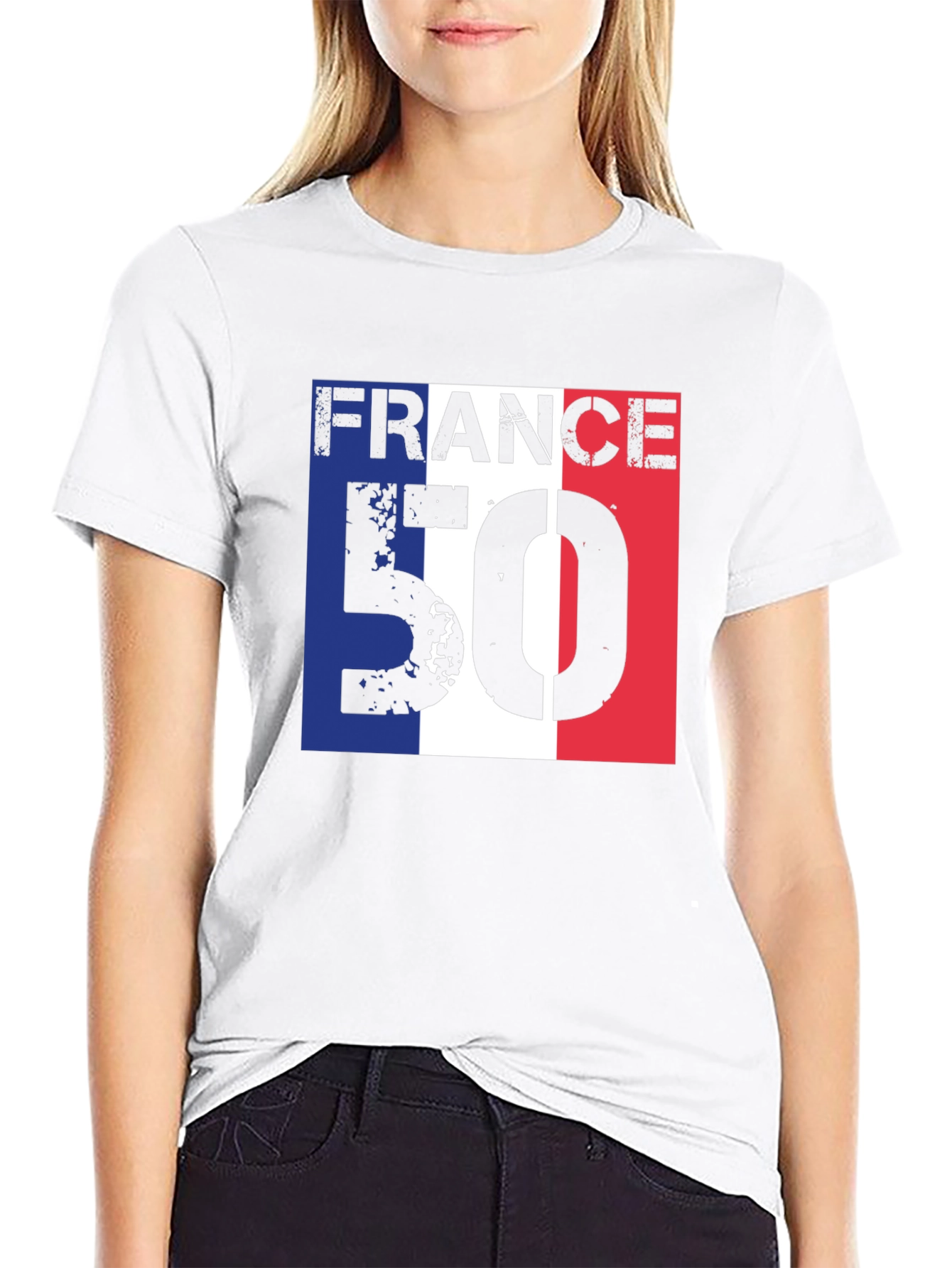 France 50 T-Shirt - Distressed Design