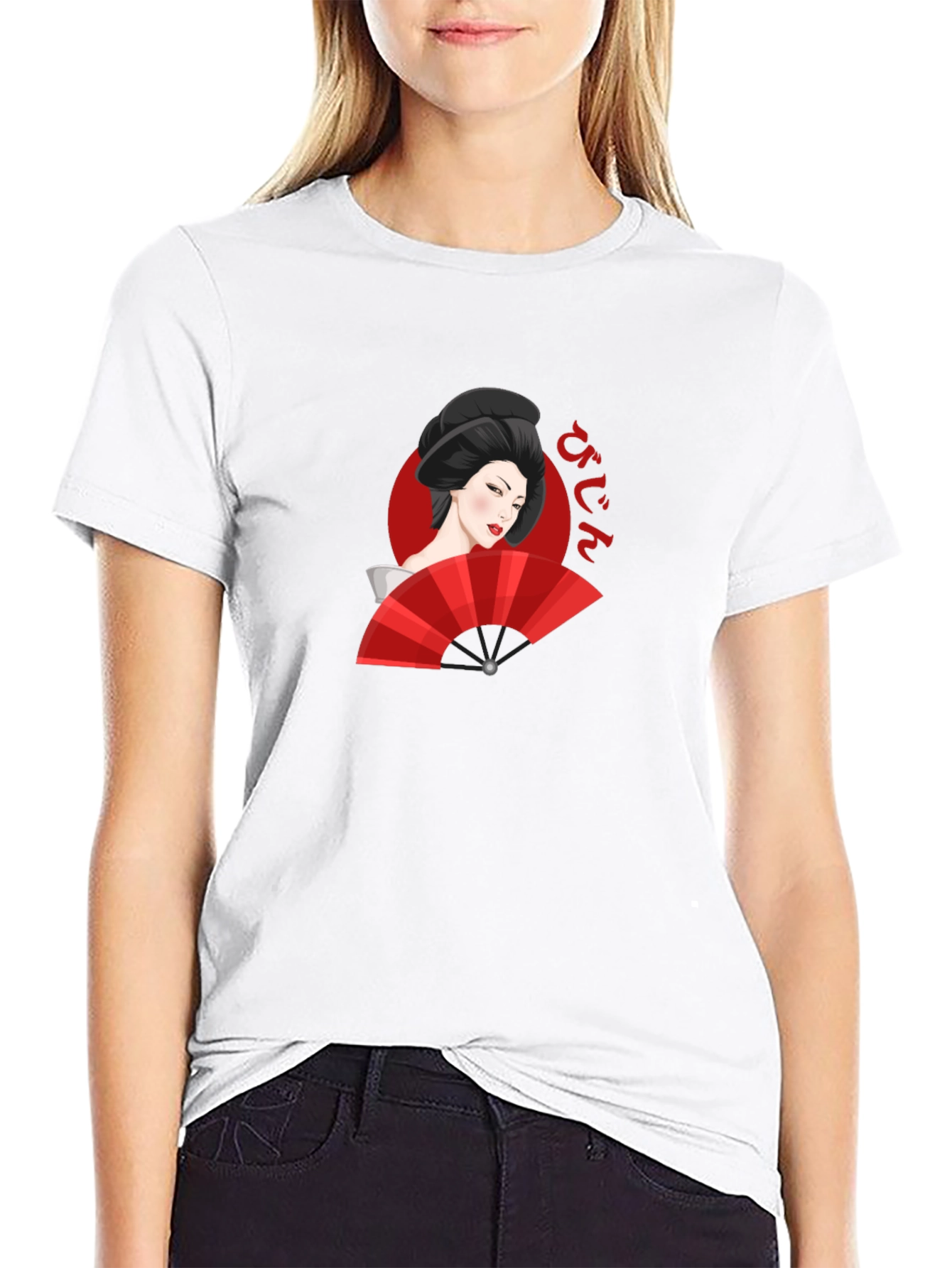 Geisha Graphic Black T-Shirt