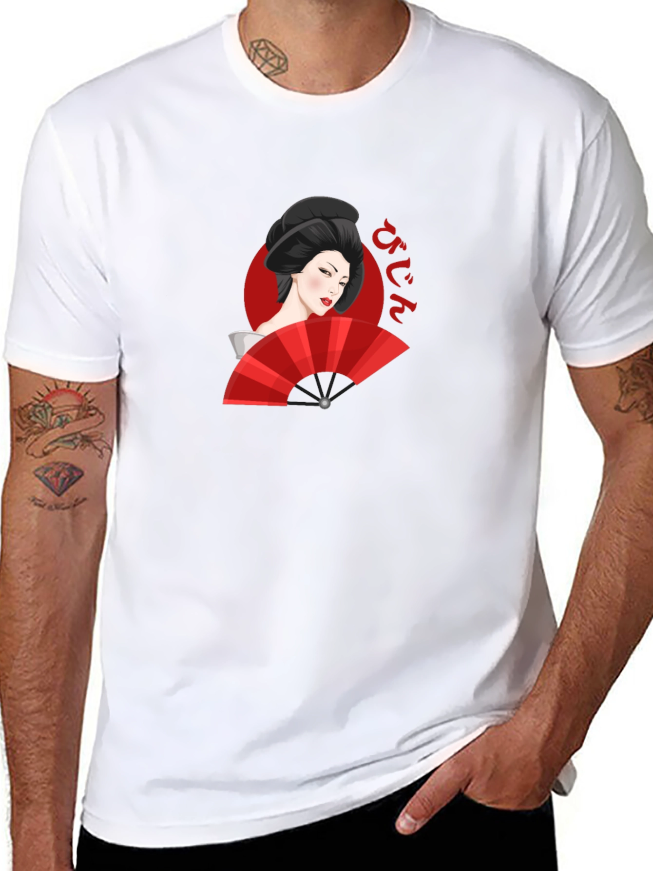 Geisha Graphic Black T-Shirt