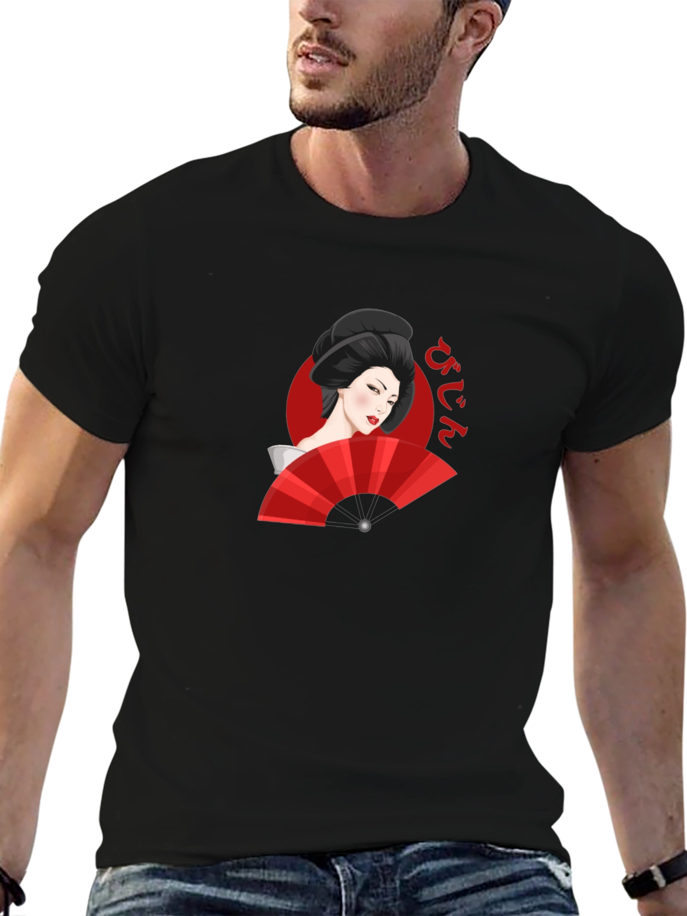 Geisha Graphic Black T-Shirt