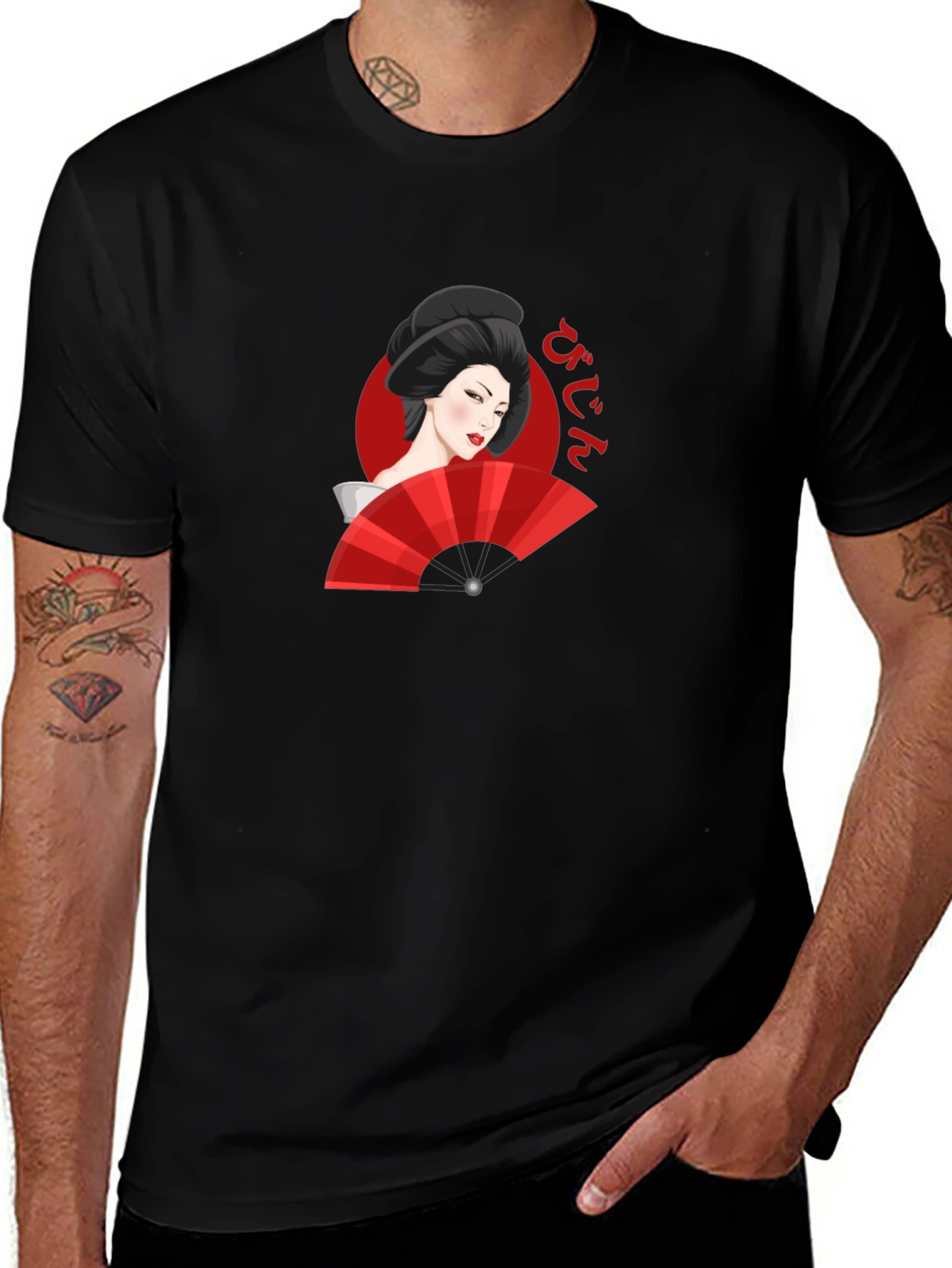Geisha Graphic Black T-Shirt