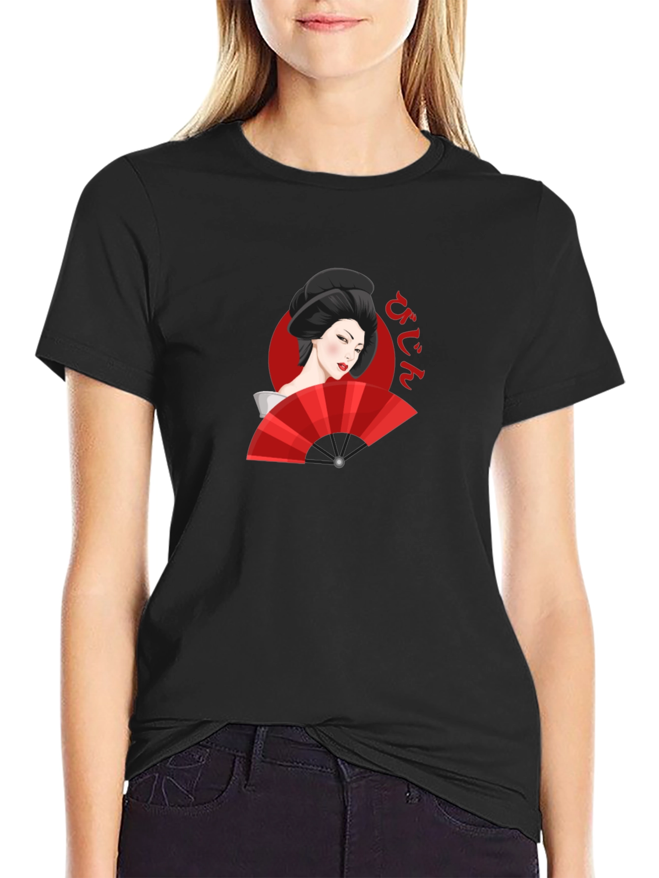 Geisha Graphic Black T-Shirt