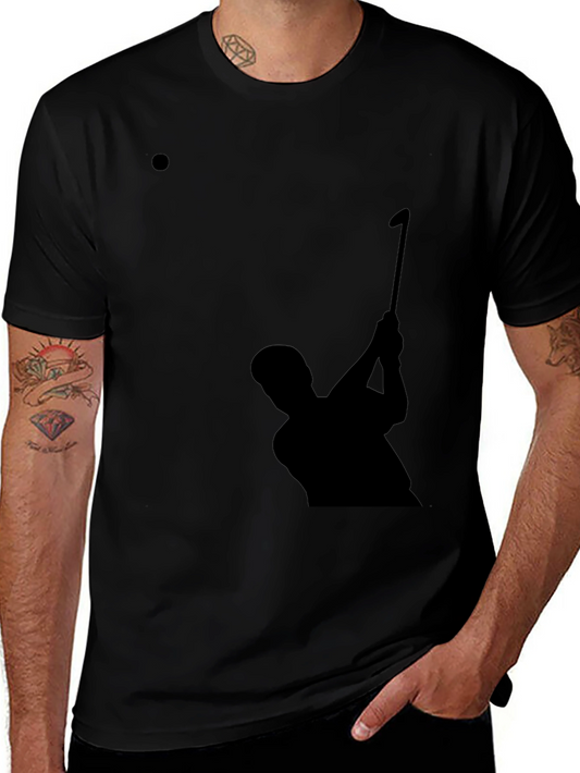 Golf Silhouette Tee - Stylish Black Golfing T-Shirt