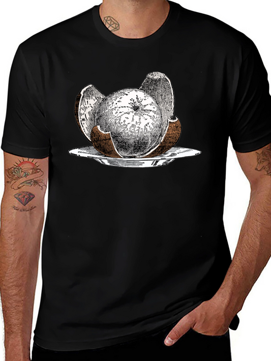 Coconut Graphic Tee - Quirky Tropical Fruit Design