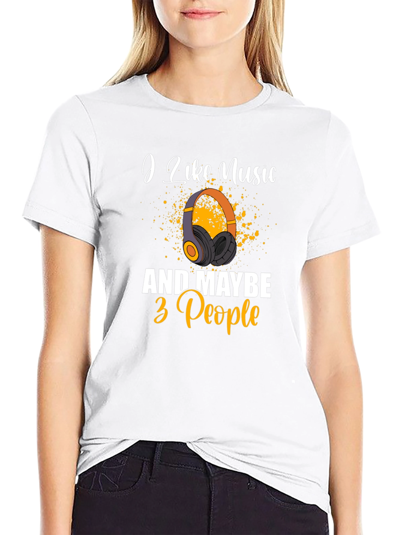 I Like Music & Maybe 3 People Graphic Tee