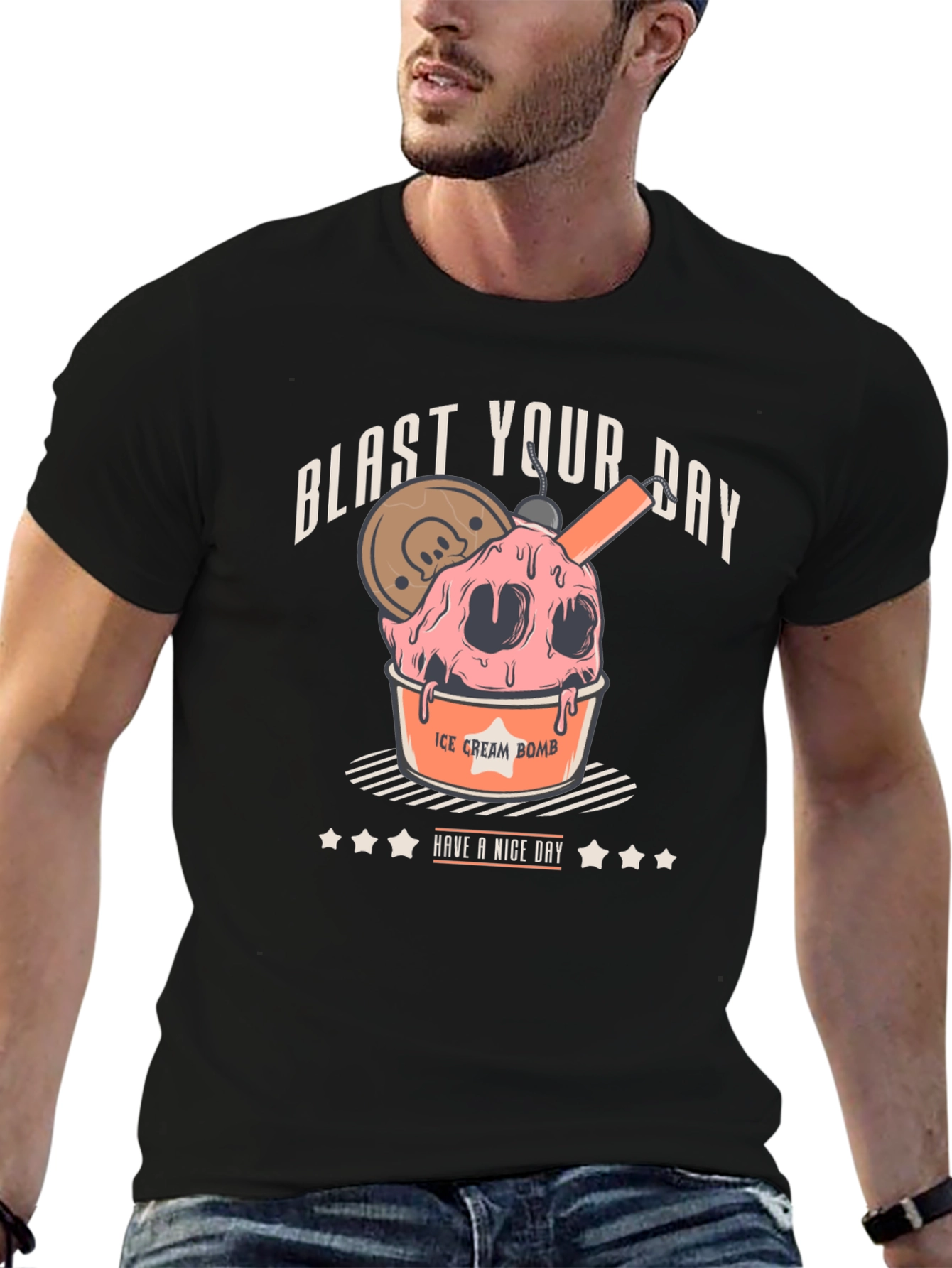 Blast Your Day Ice Cream Bomb Graphic Tee