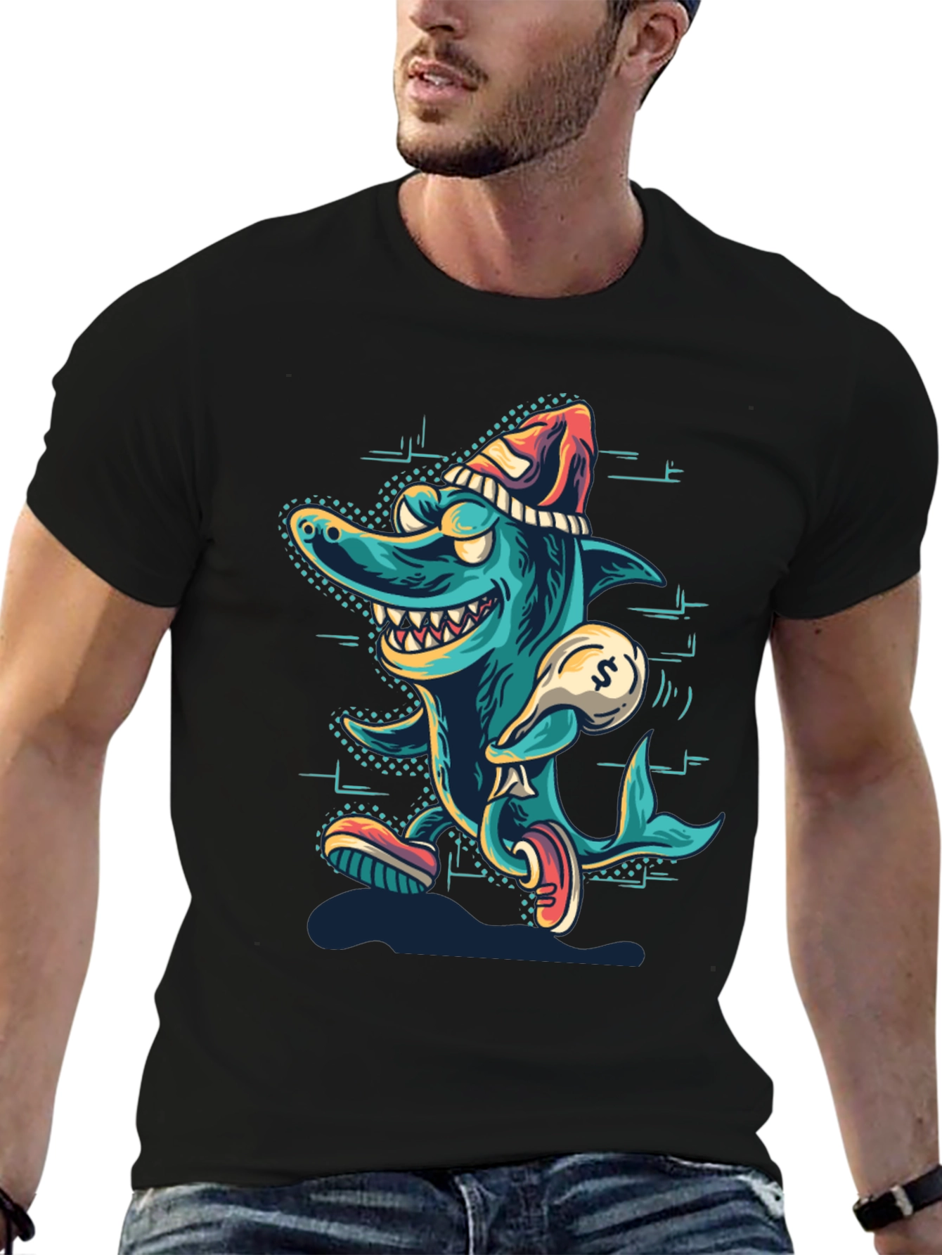 Cartoon Shark Graphic Tee