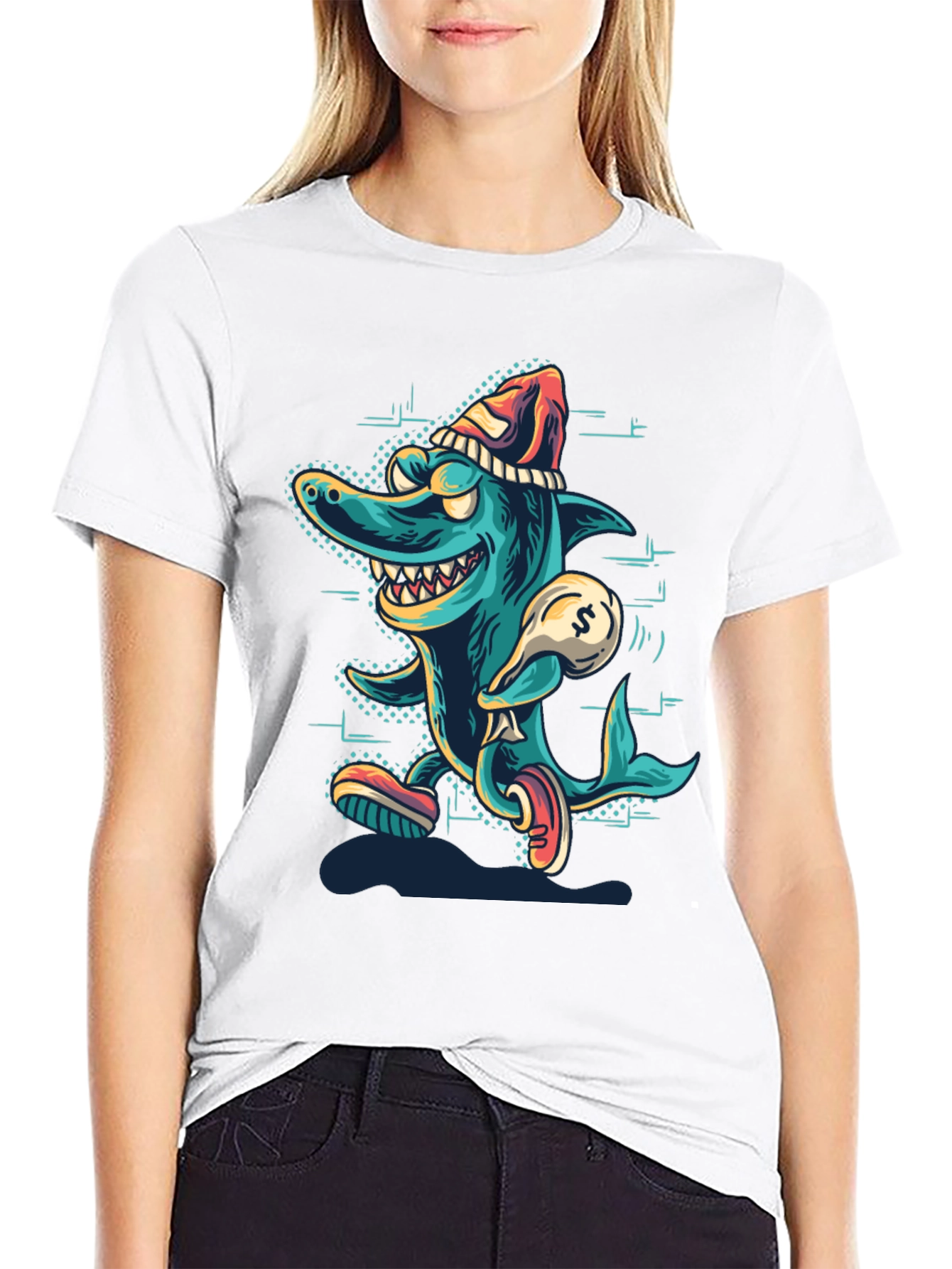 Cartoon Shark Graphic Tee