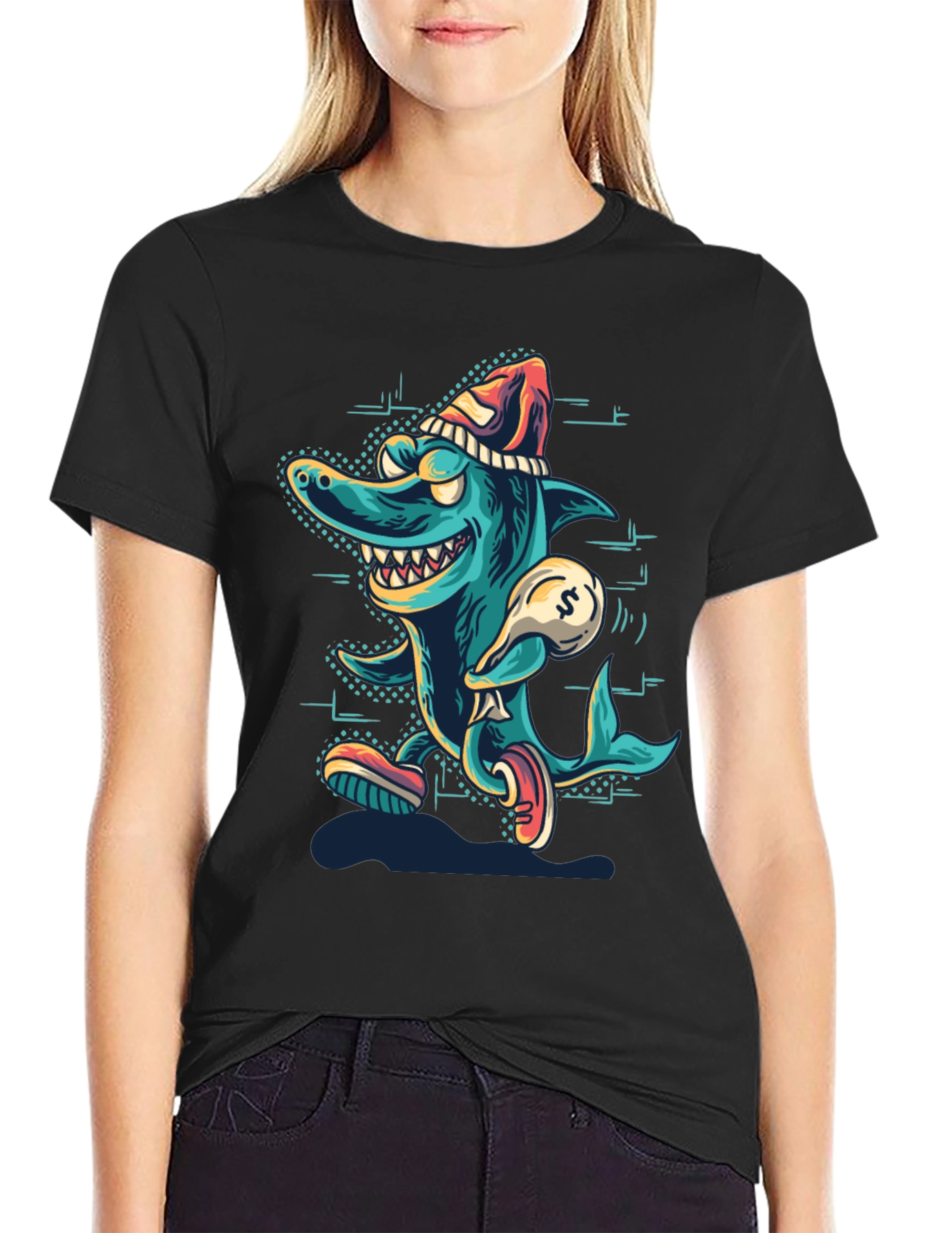 Cartoon Shark Graphic Tee