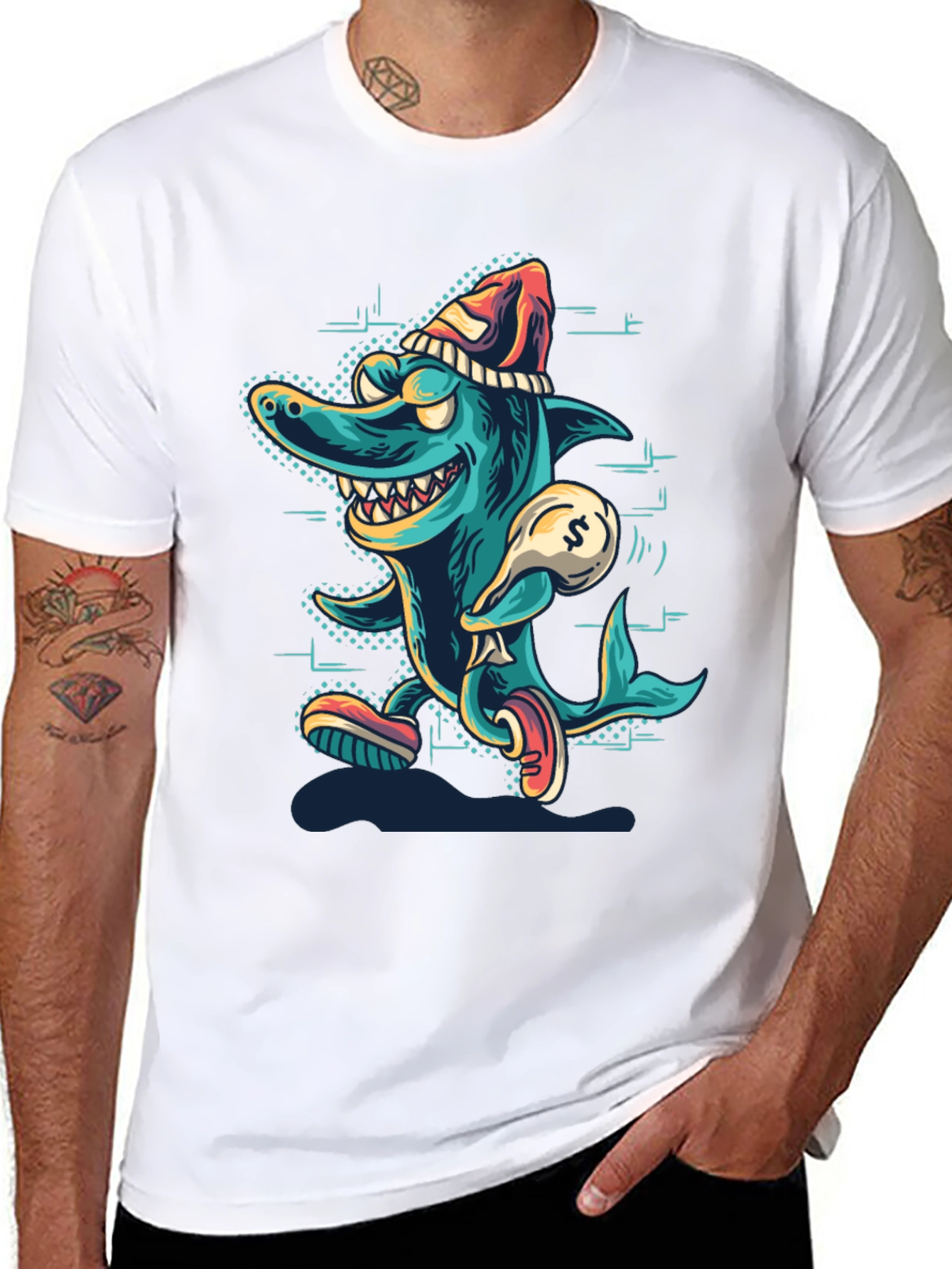 Cartoon Shark Graphic Tee