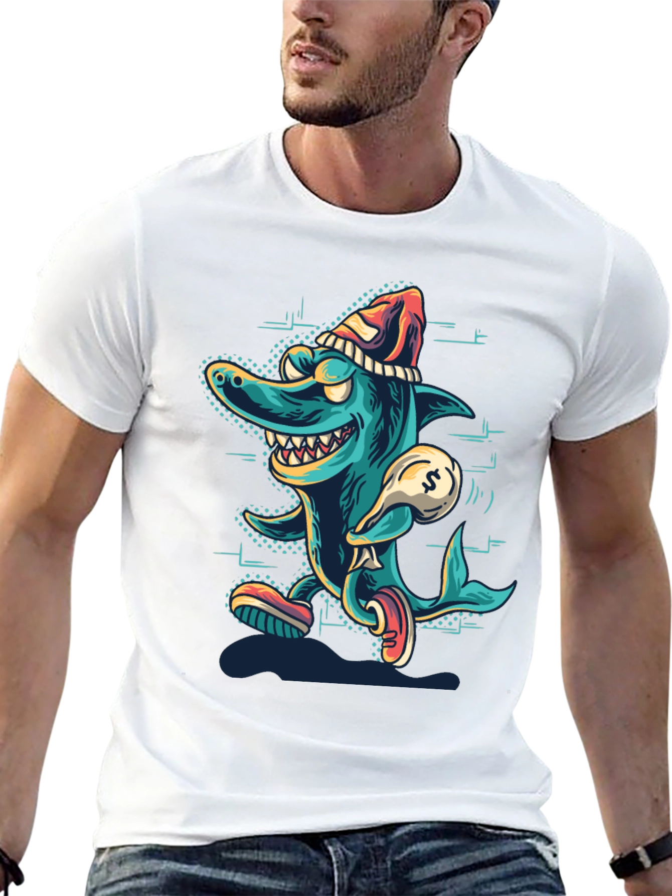 Cartoon Shark Graphic Tee