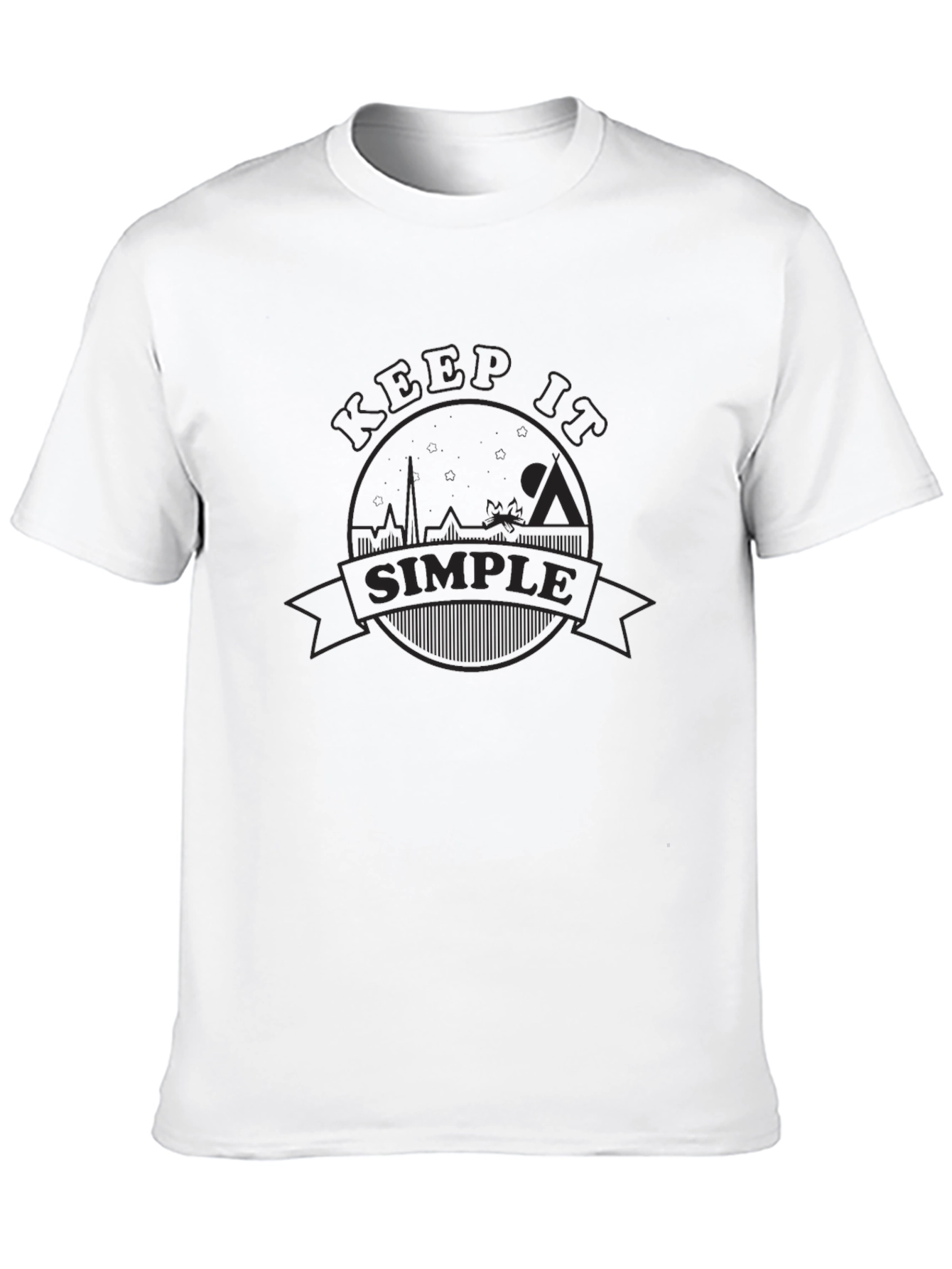 Keep It Simple Graphic Tee - Stylish Black T-Shirt