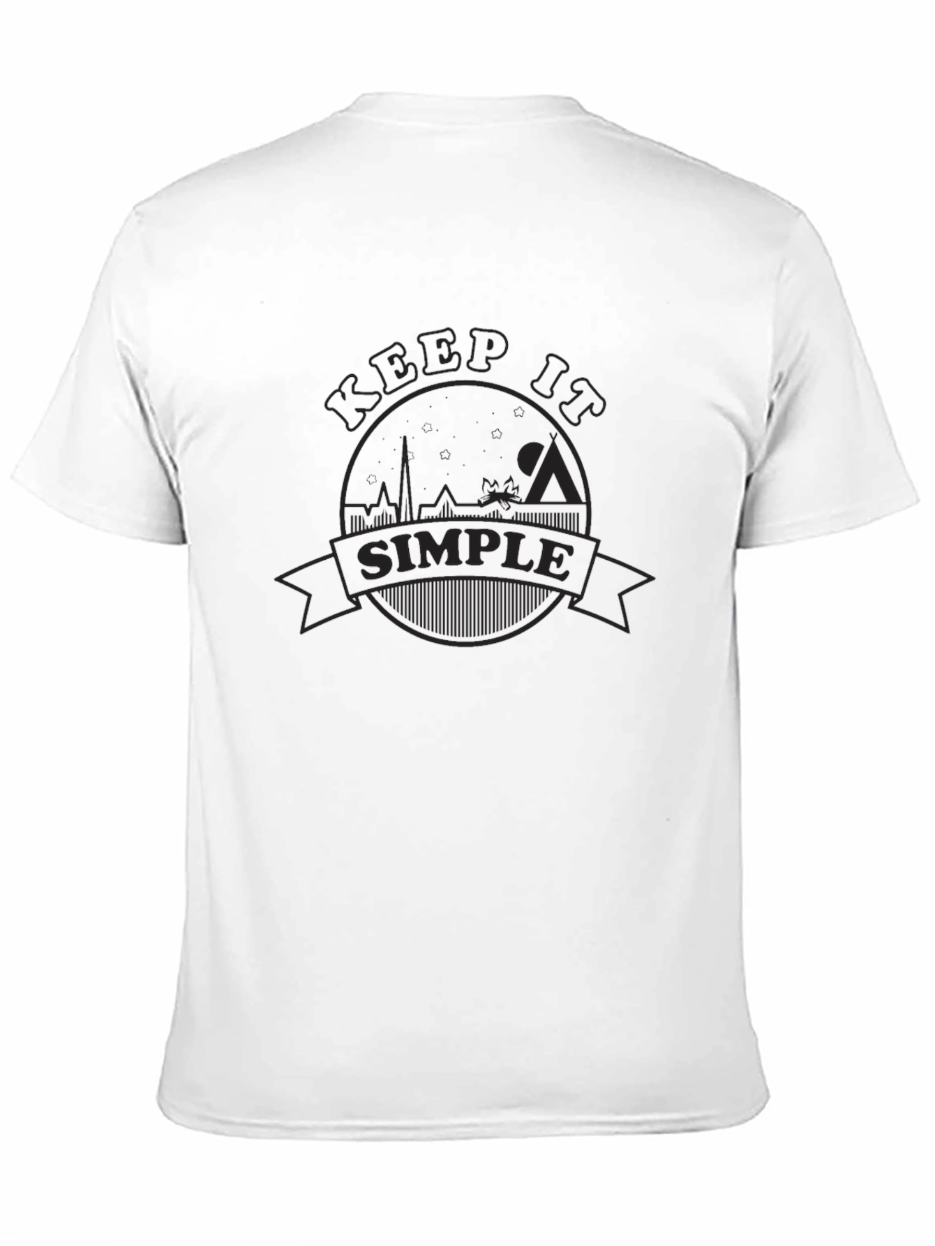 Keep It Simple Graphic Tee - Stylish Black T-Shirt