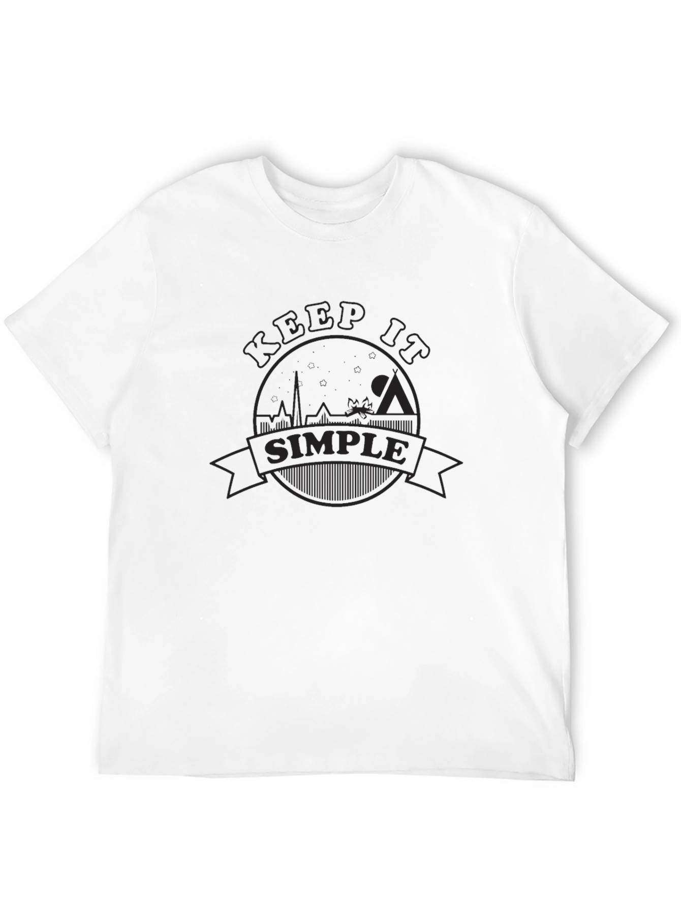 Keep It Simple Graphic Tee - Stylish Black T-Shirt