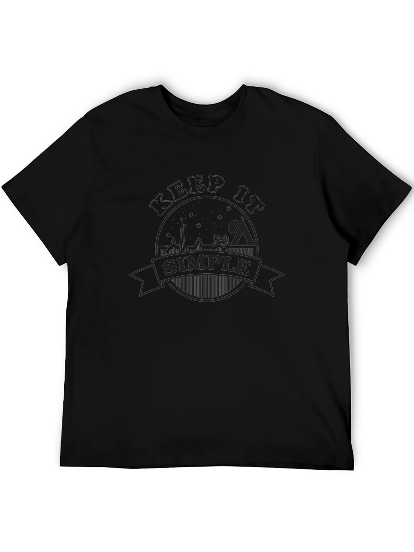 Keep It Simple Graphic Tee - Stylish Black T-Shirt