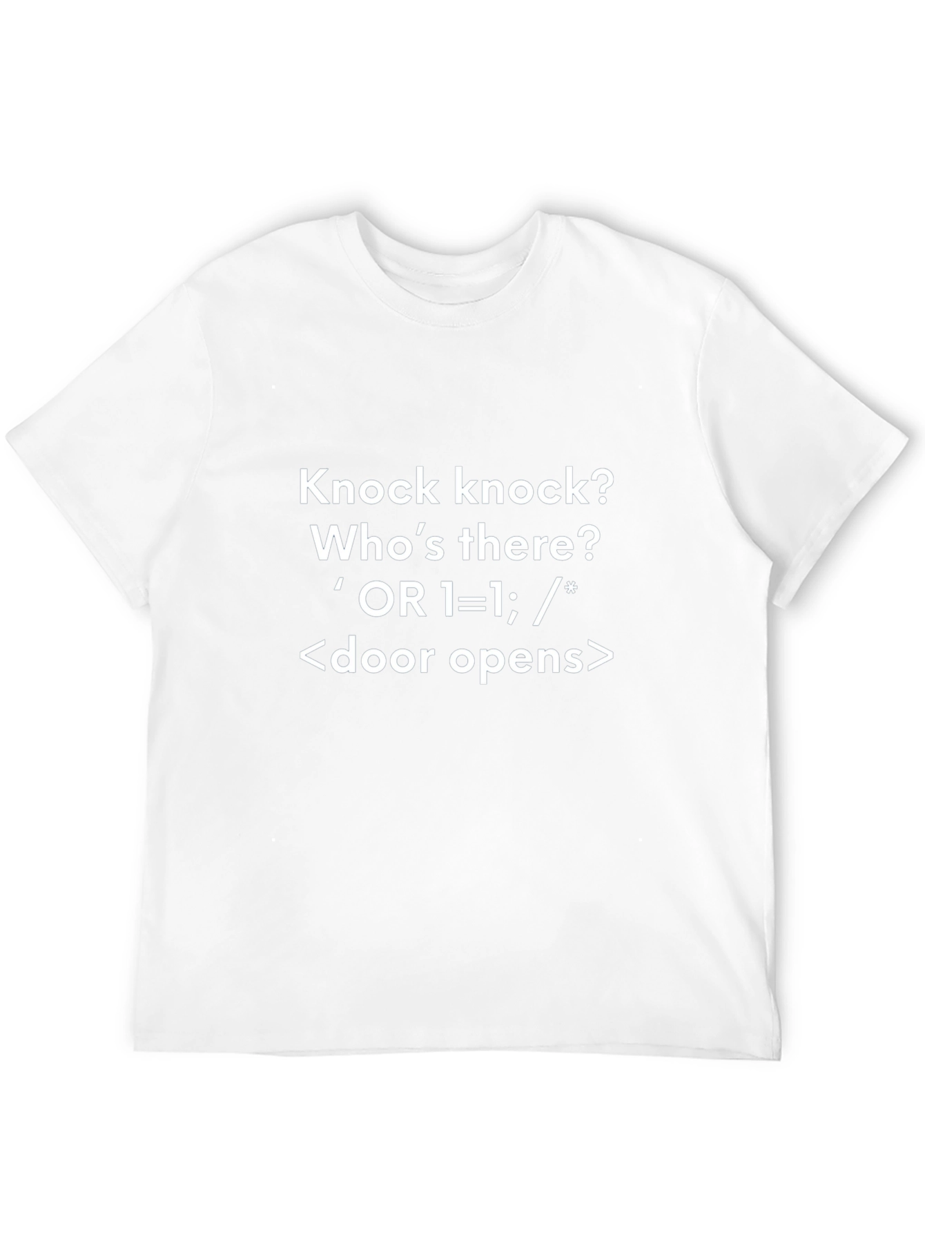 Funny Programmer T-Shirt - SQL Injection Knock Knock Joke