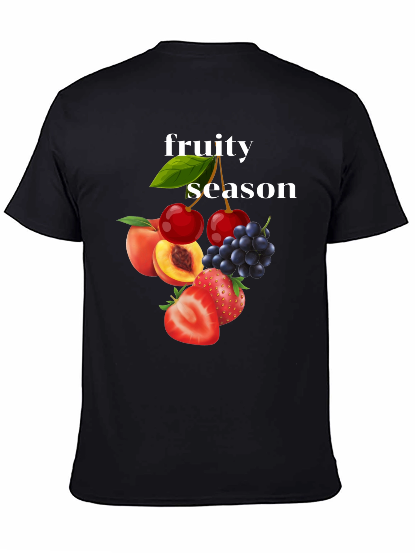 Fruity Season Graphic Tee - Trendy Fruit Design
