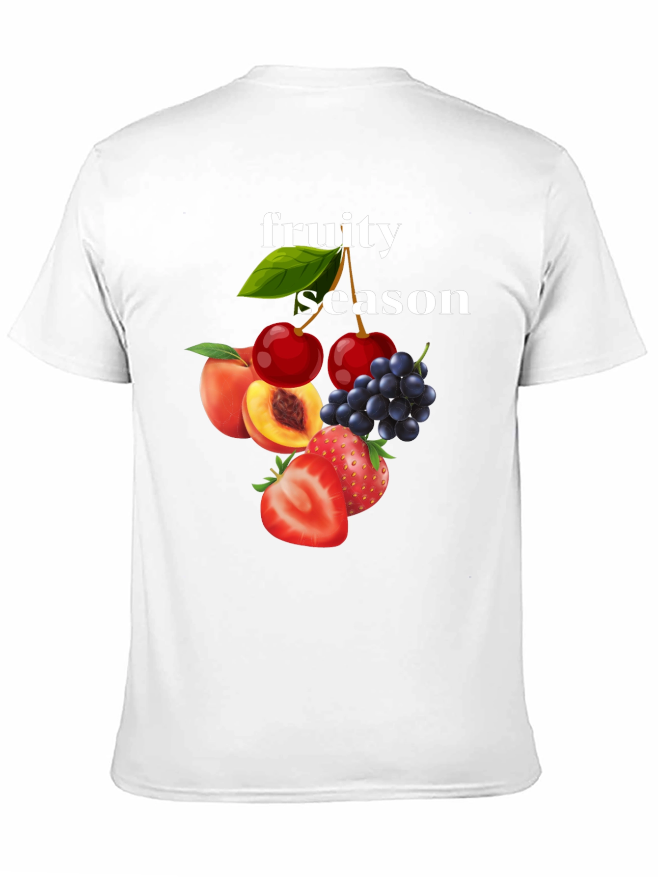 Fruity Season Graphic Tee - Trendy Fruit Design