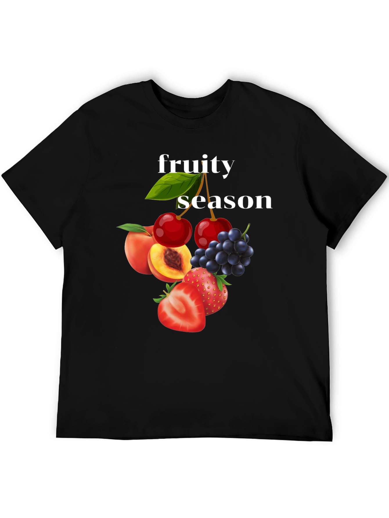 Fruity Season Graphic Tee - Trendy Fruit Design