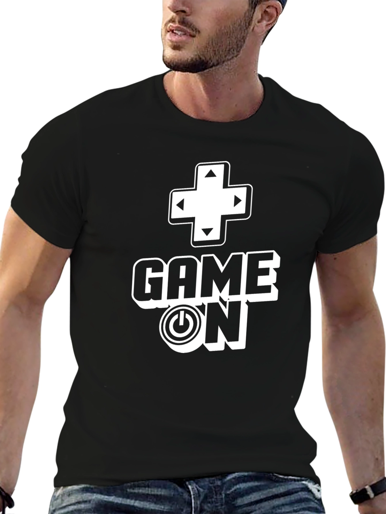 Game On Graphic T-Shirt - Black