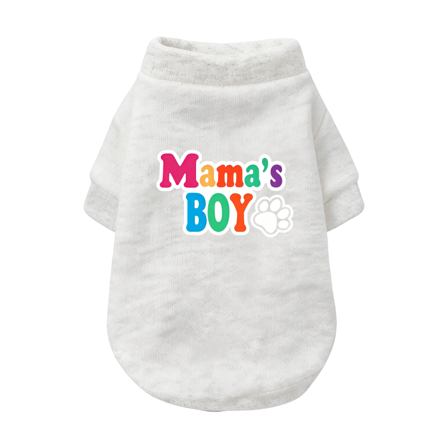 Colorful Mama¡¯s Boy Paw Print Trendy Pet Sweater