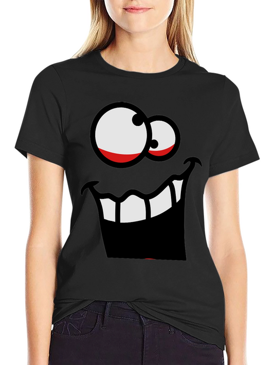 Funny Face Graphic Black T-Shirt