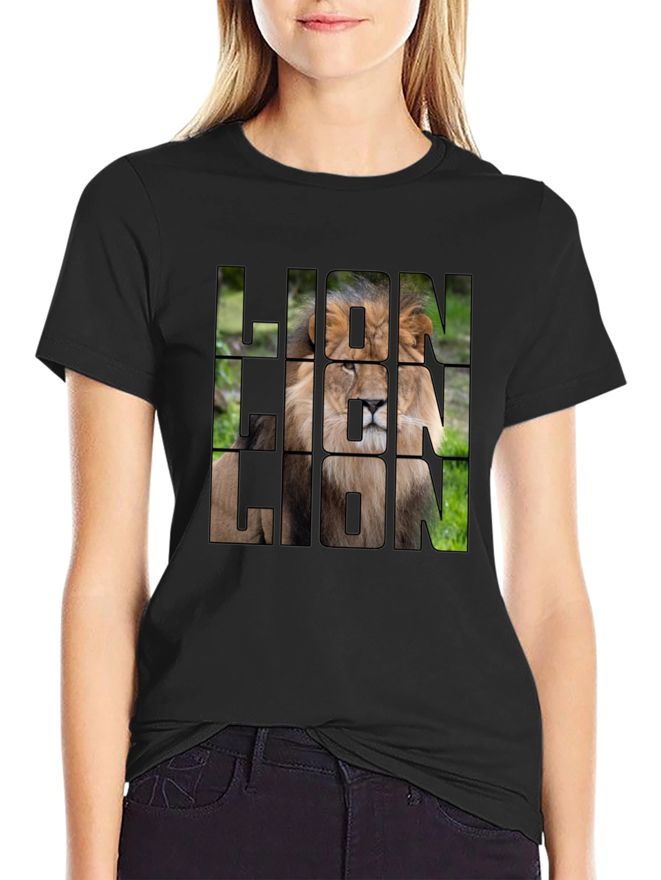 Lion Graphic Print T-Shirt