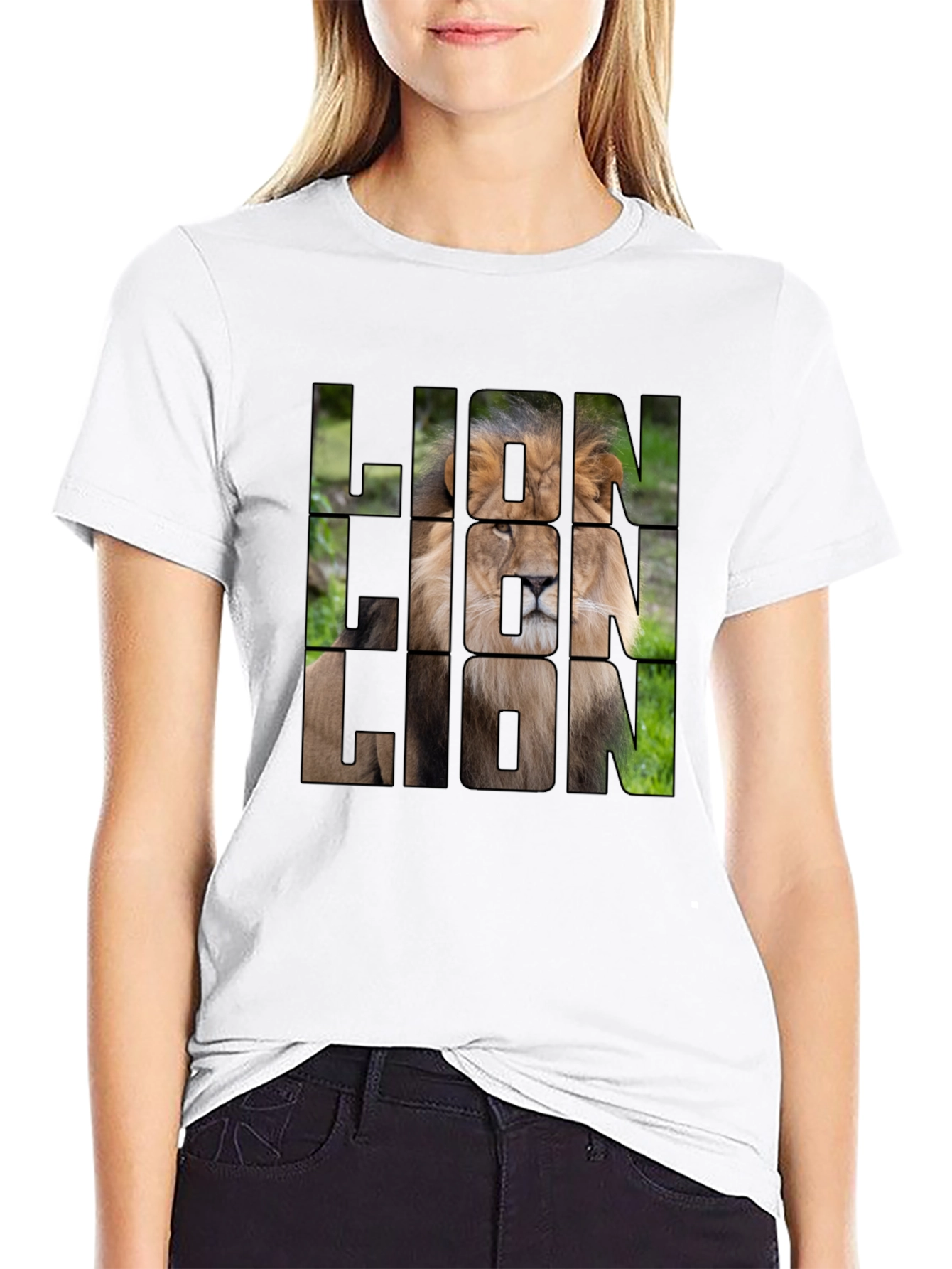 Lion Graphic Print T-Shirt