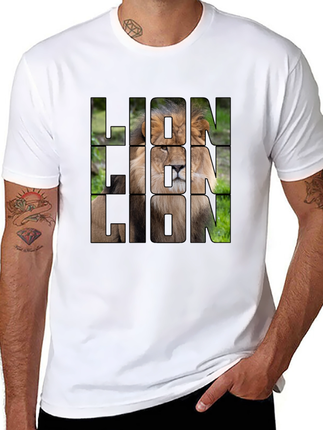 Lion Graphic Print T-Shirt