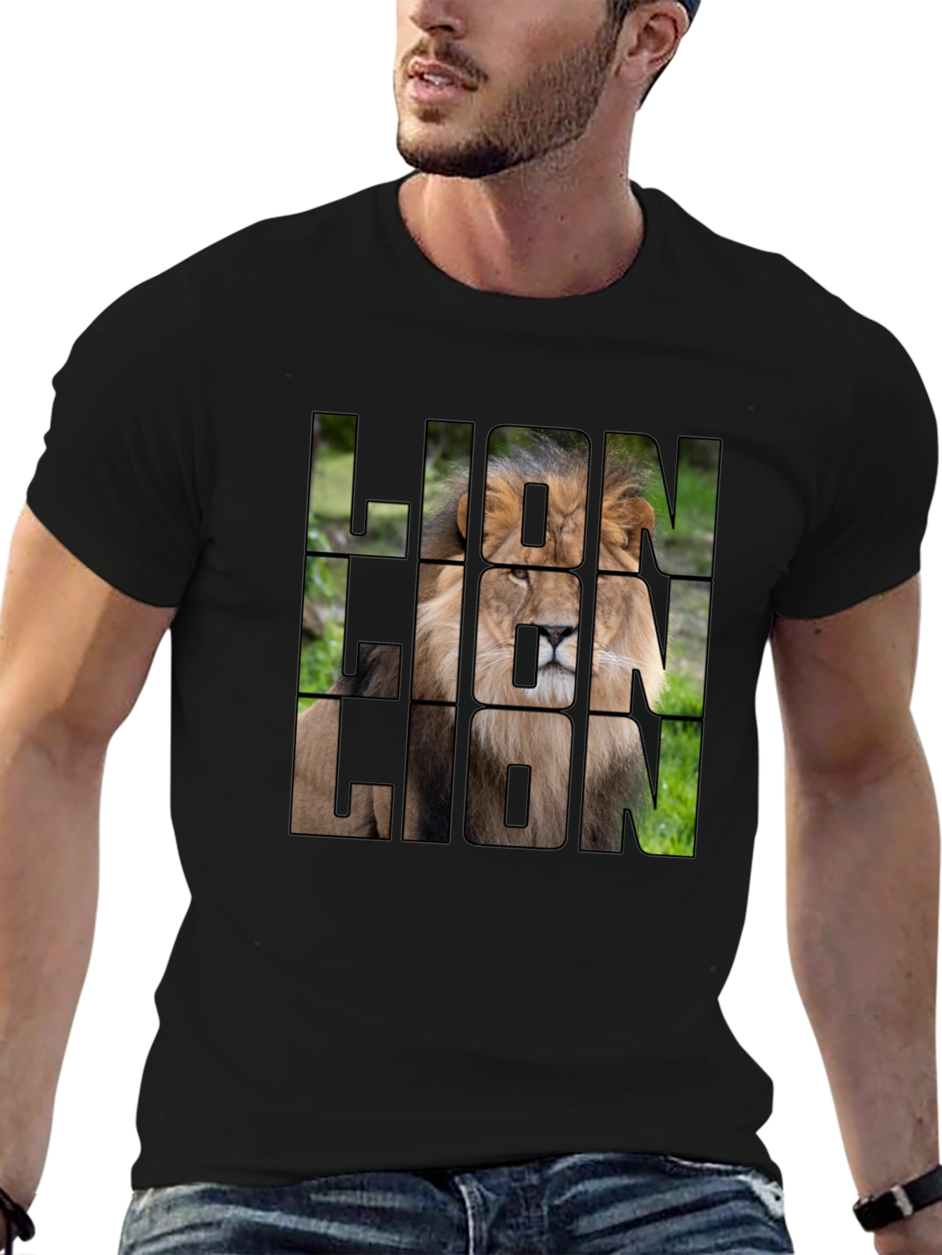 Lion Graphic Print T-Shirt