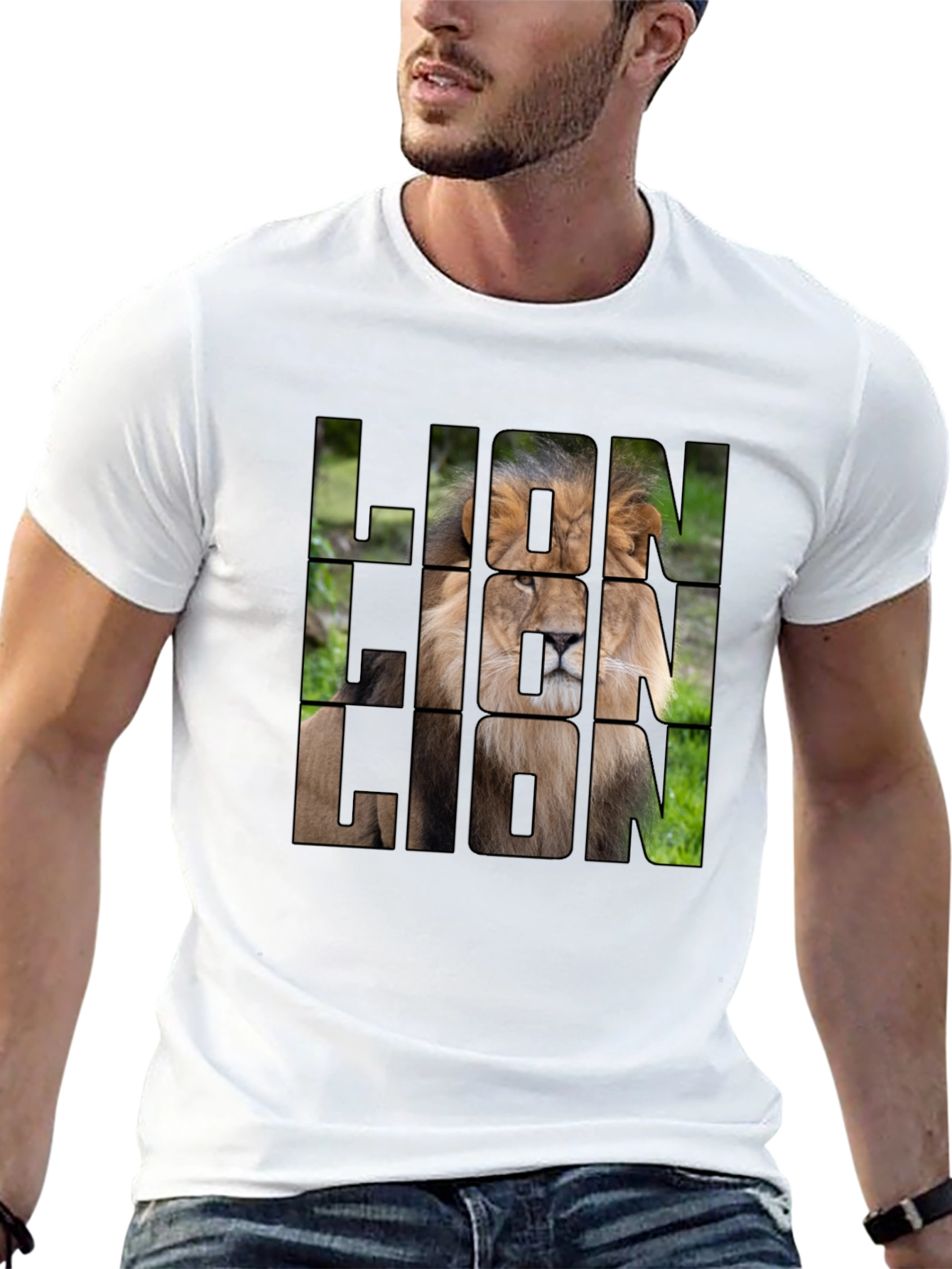 Lion Graphic Print T-Shirt