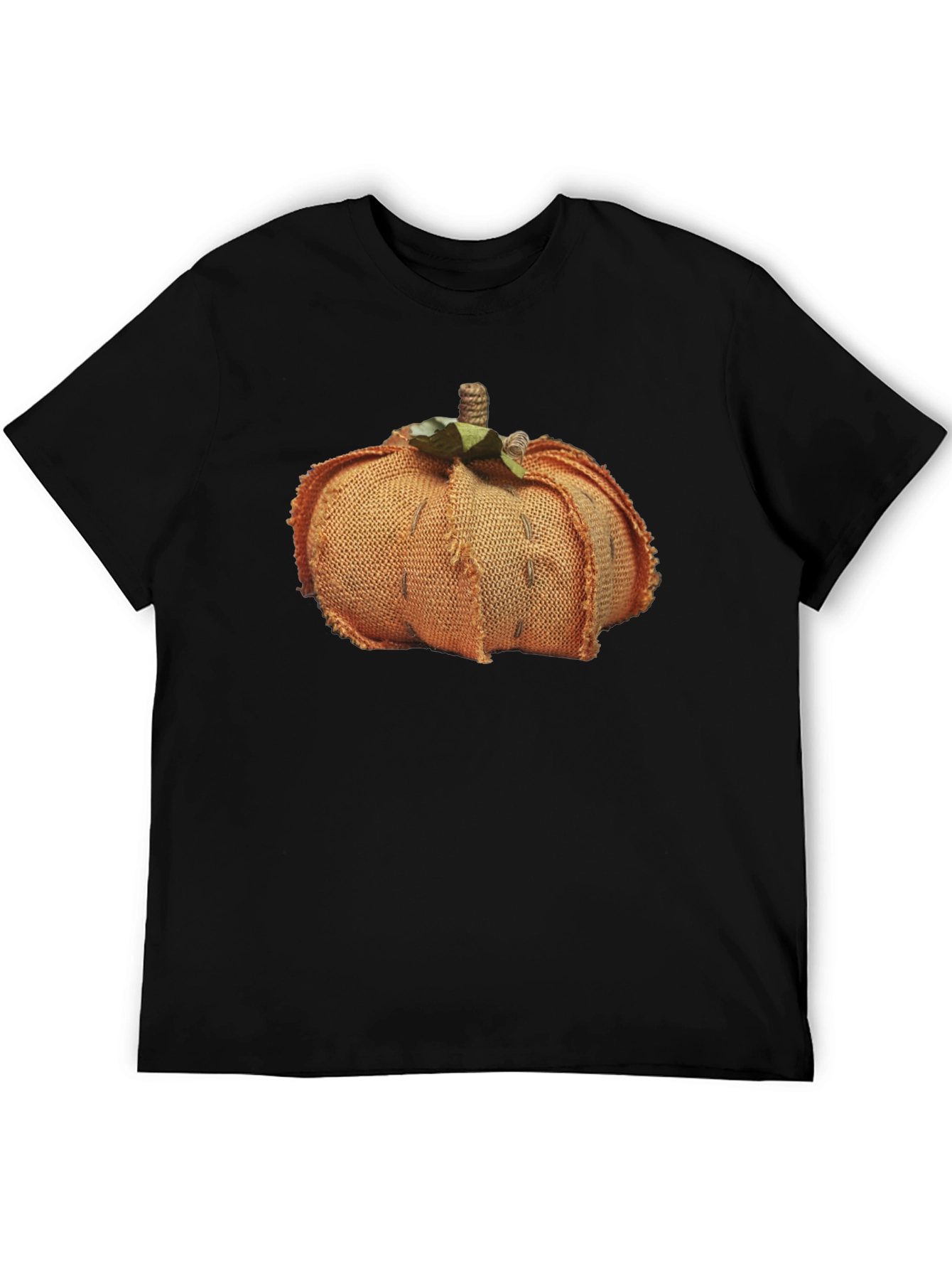 Pumpkin Burlap Graphic Tee - Stylish Fall Fashion