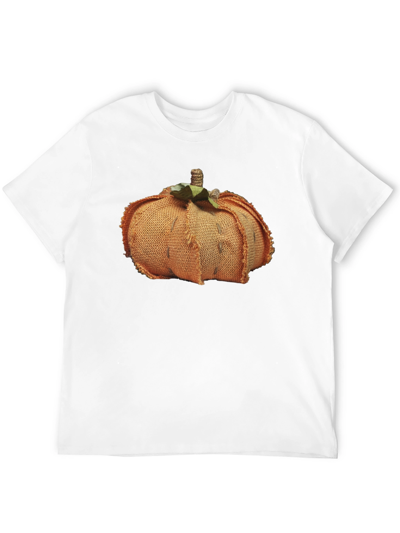 Pumpkin Burlap Graphic Tee - Stylish Fall Fashion