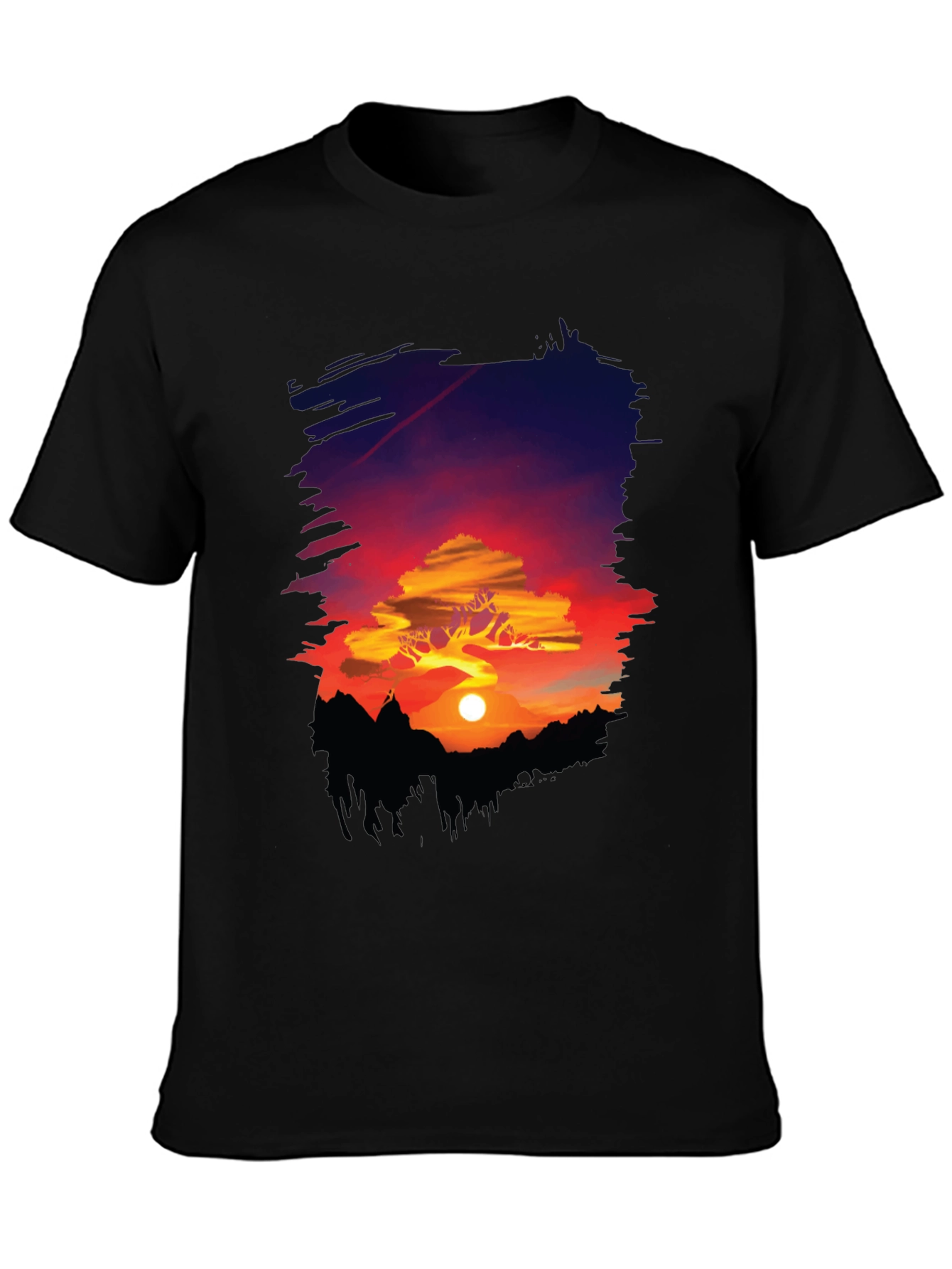 Sunset Landscape Graphic Tee - Nature Lovers T-Shirt