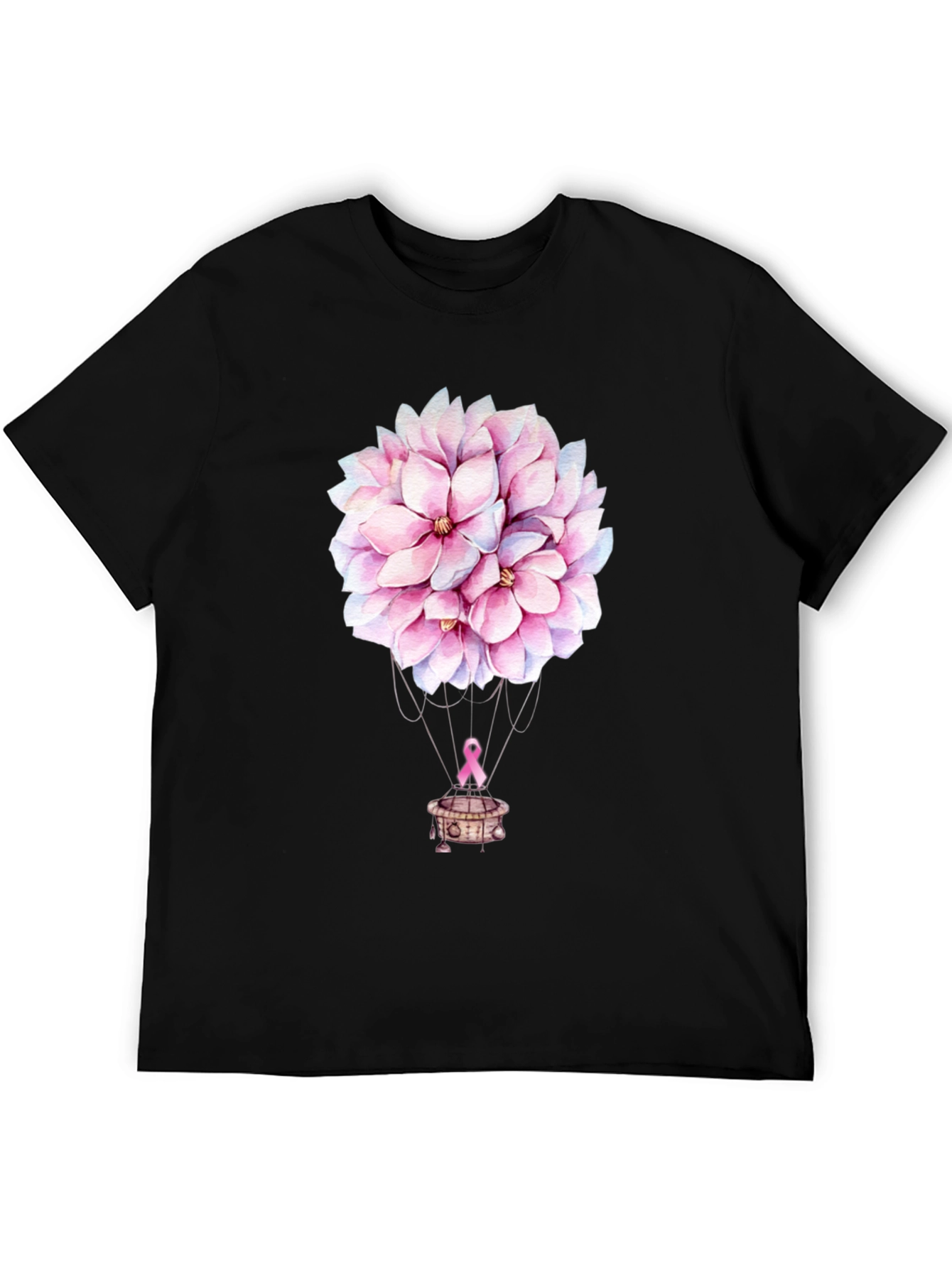 Floral Balloon T-Shirt - Breast Cancer Awareness Tee