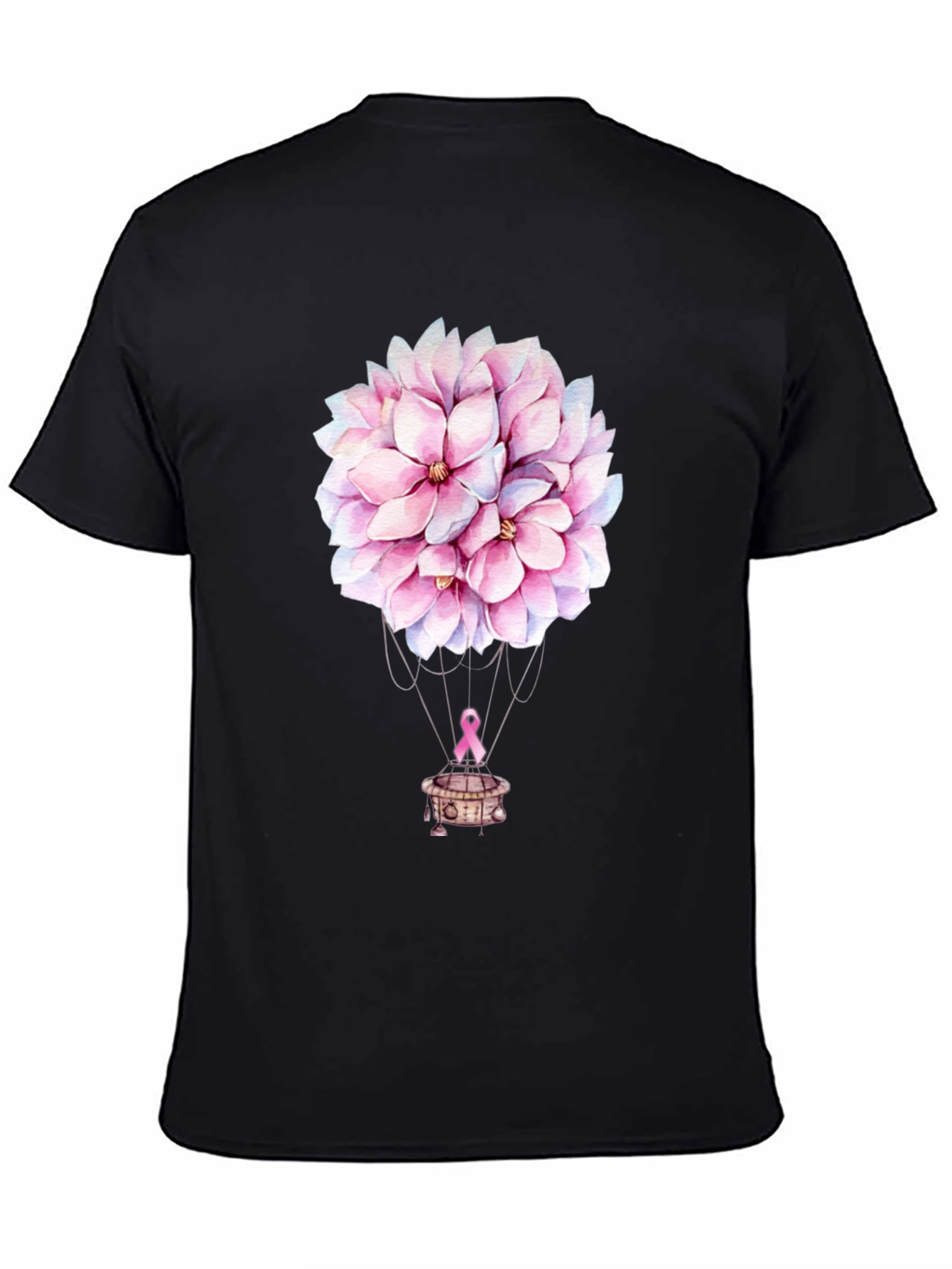 Floral Balloon T-Shirt - Breast Cancer Awareness Tee