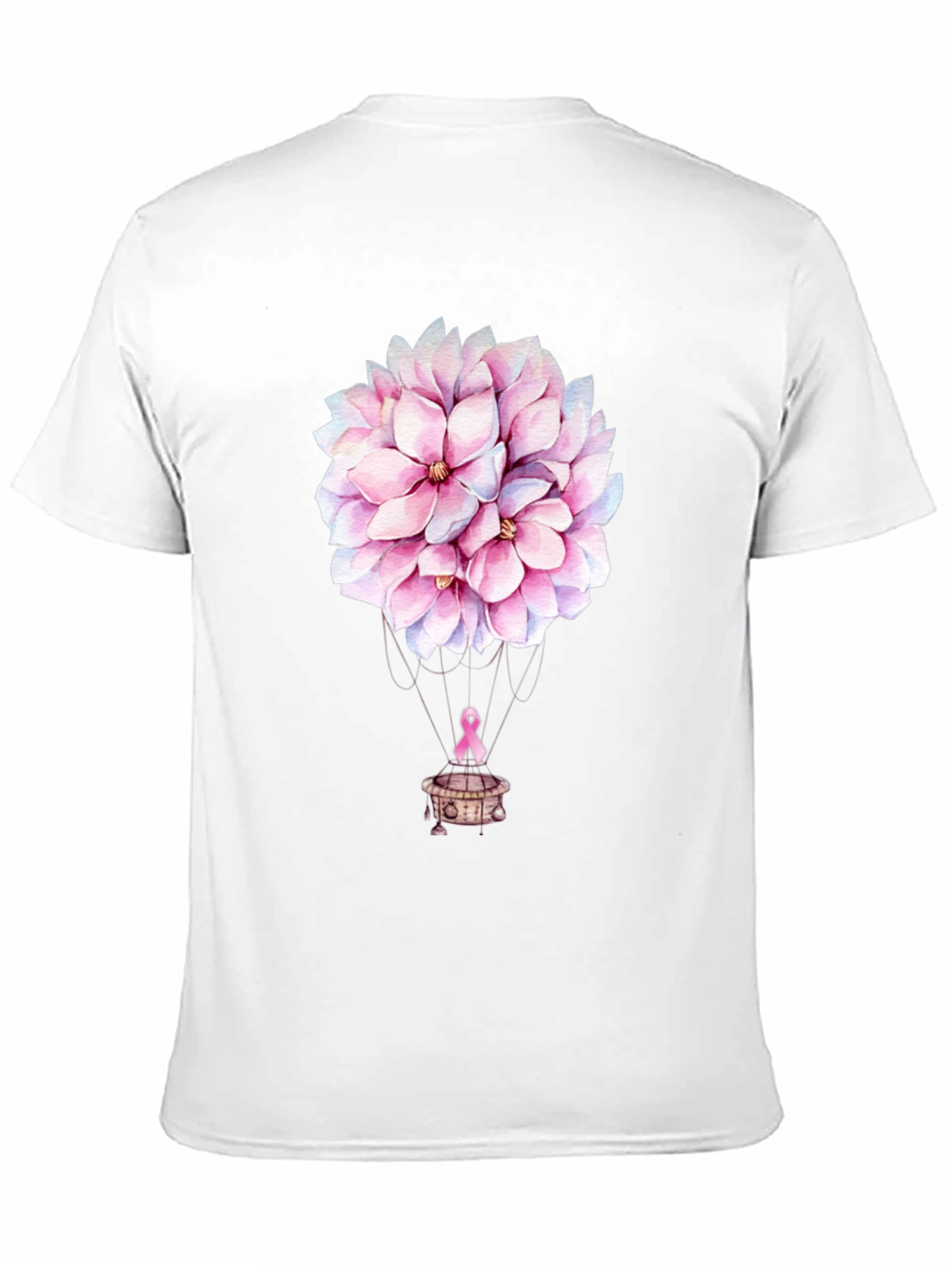 Floral Balloon T-Shirt - Breast Cancer Awareness Tee